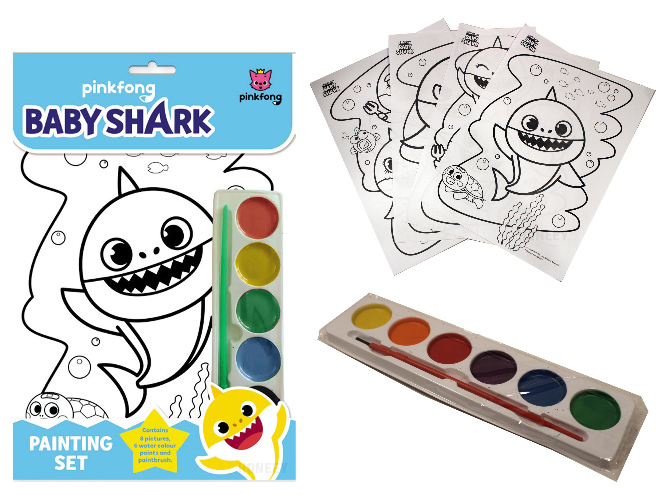 KIDS BABY SHARK MAKE-A-SCENE Play board Stickers Fun Home Activity Game Gifts UK 
