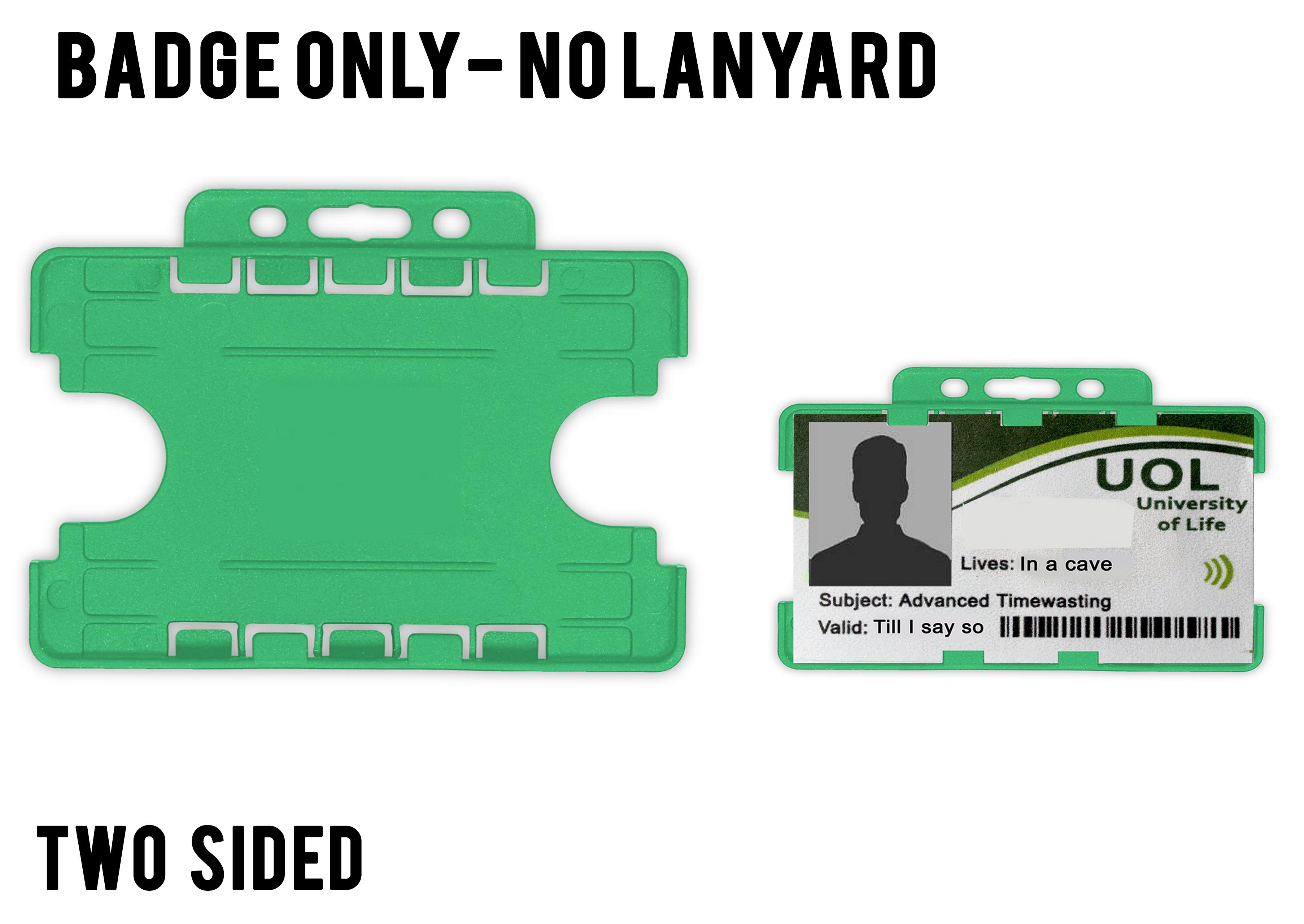 light green Two sided id badge