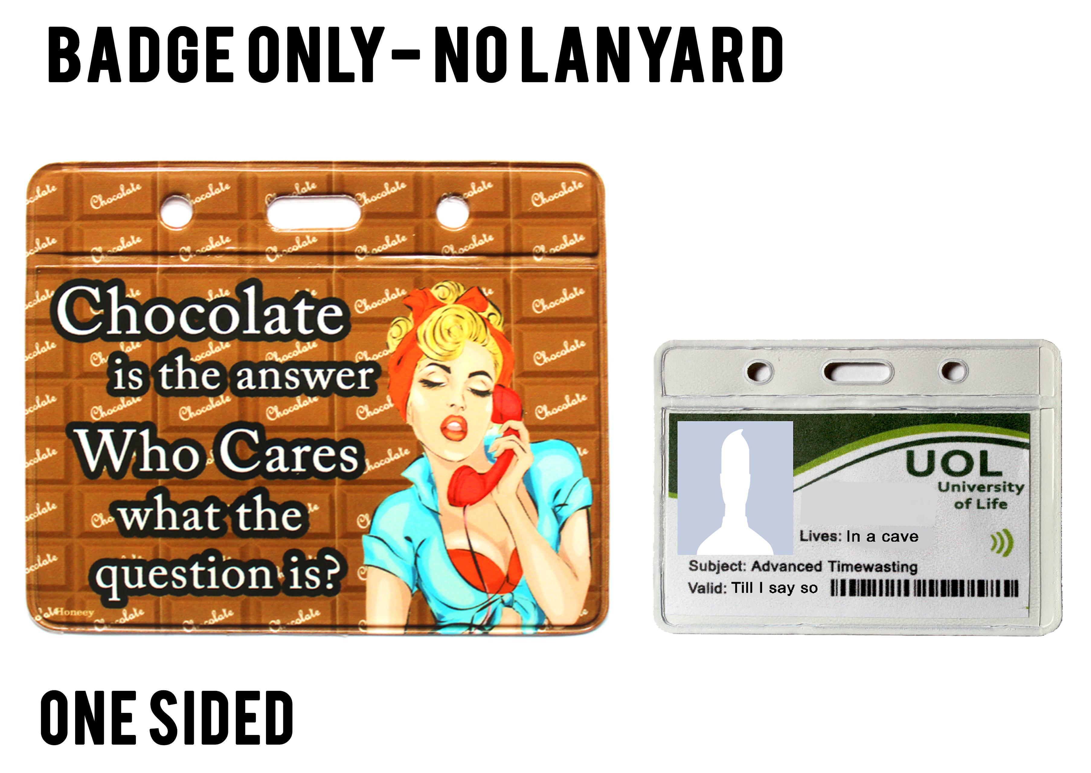 chocolate id badge only