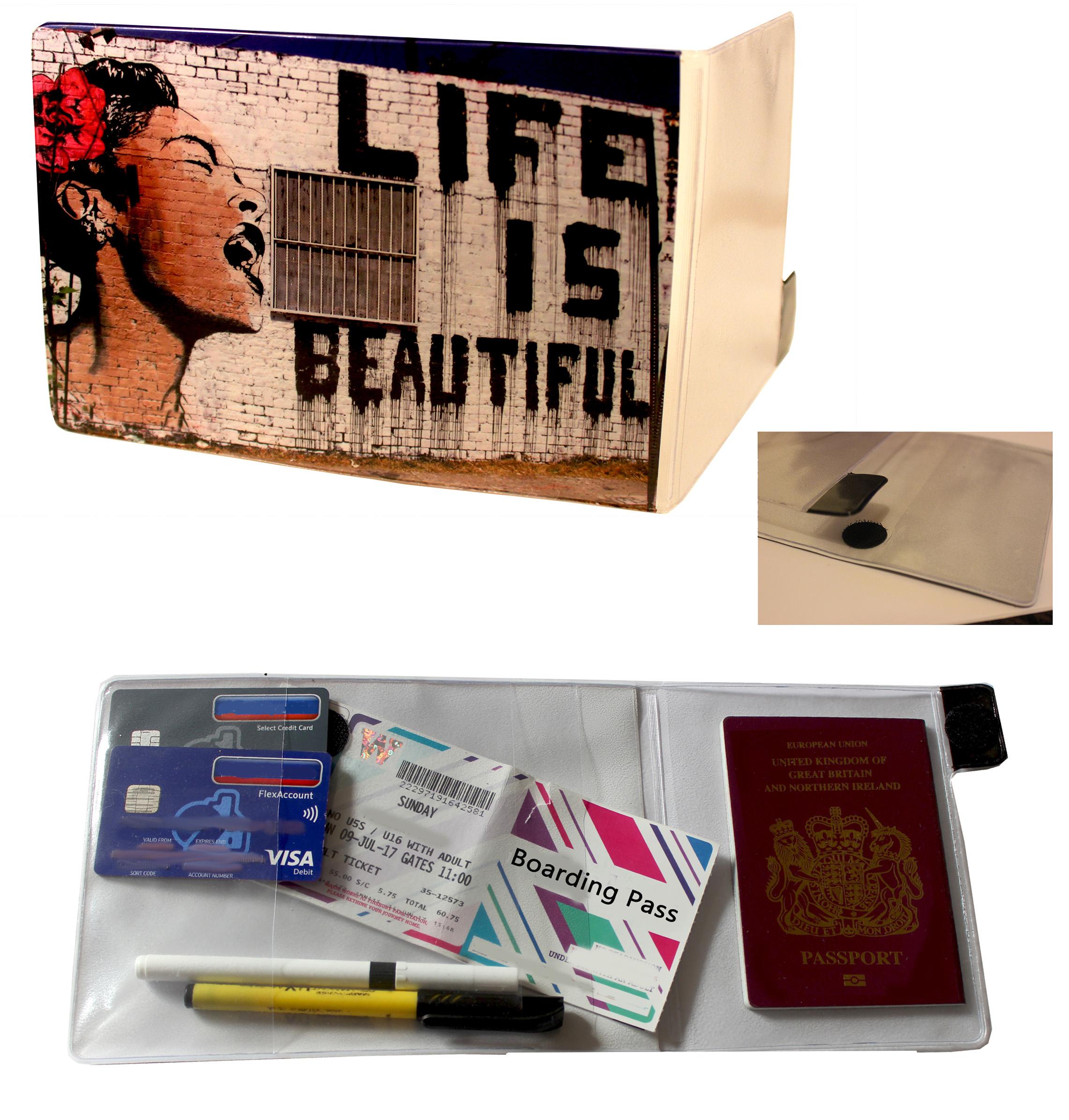 Life is beautiful Travel Document Holder