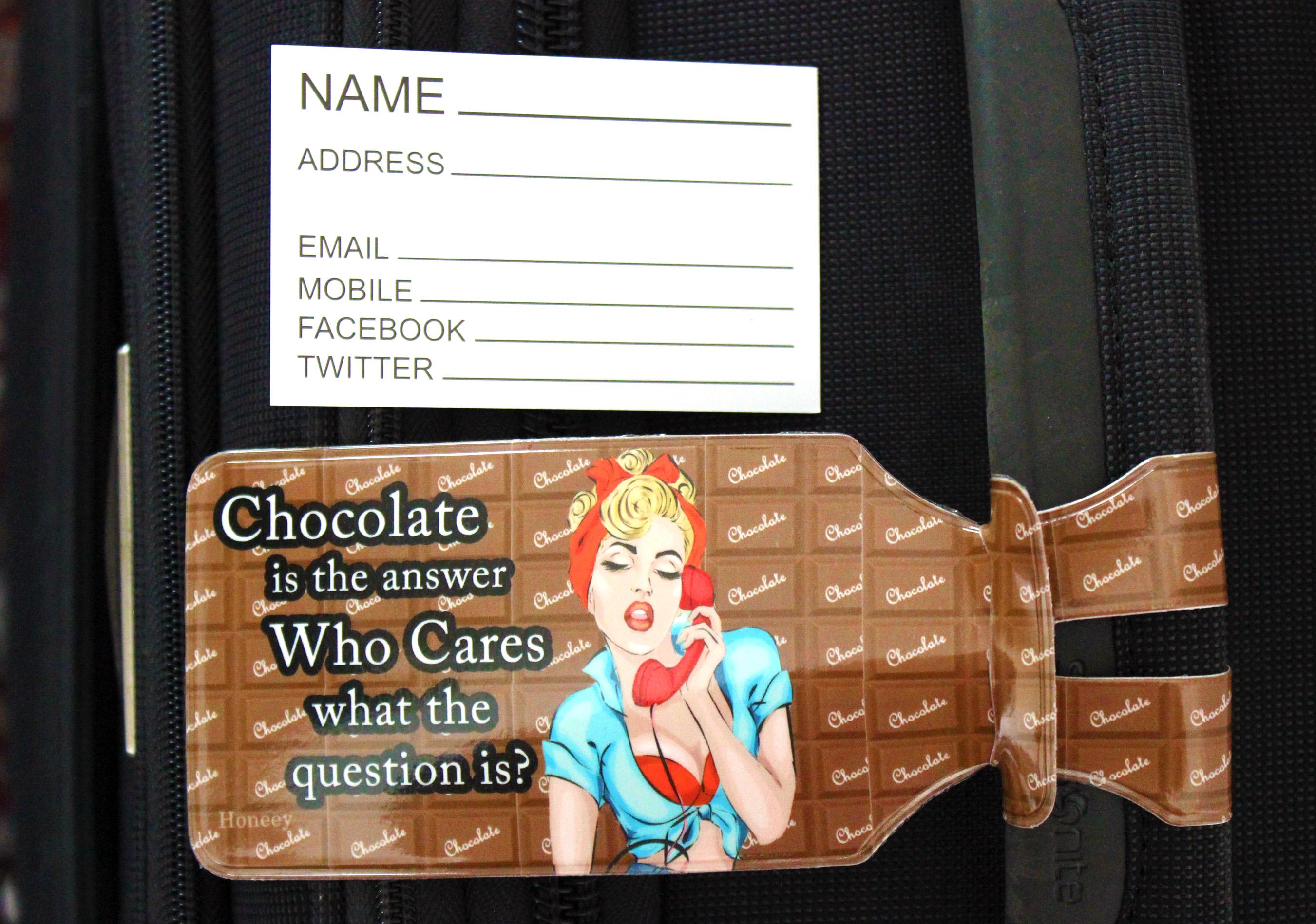 Chocolate Luggage Tag