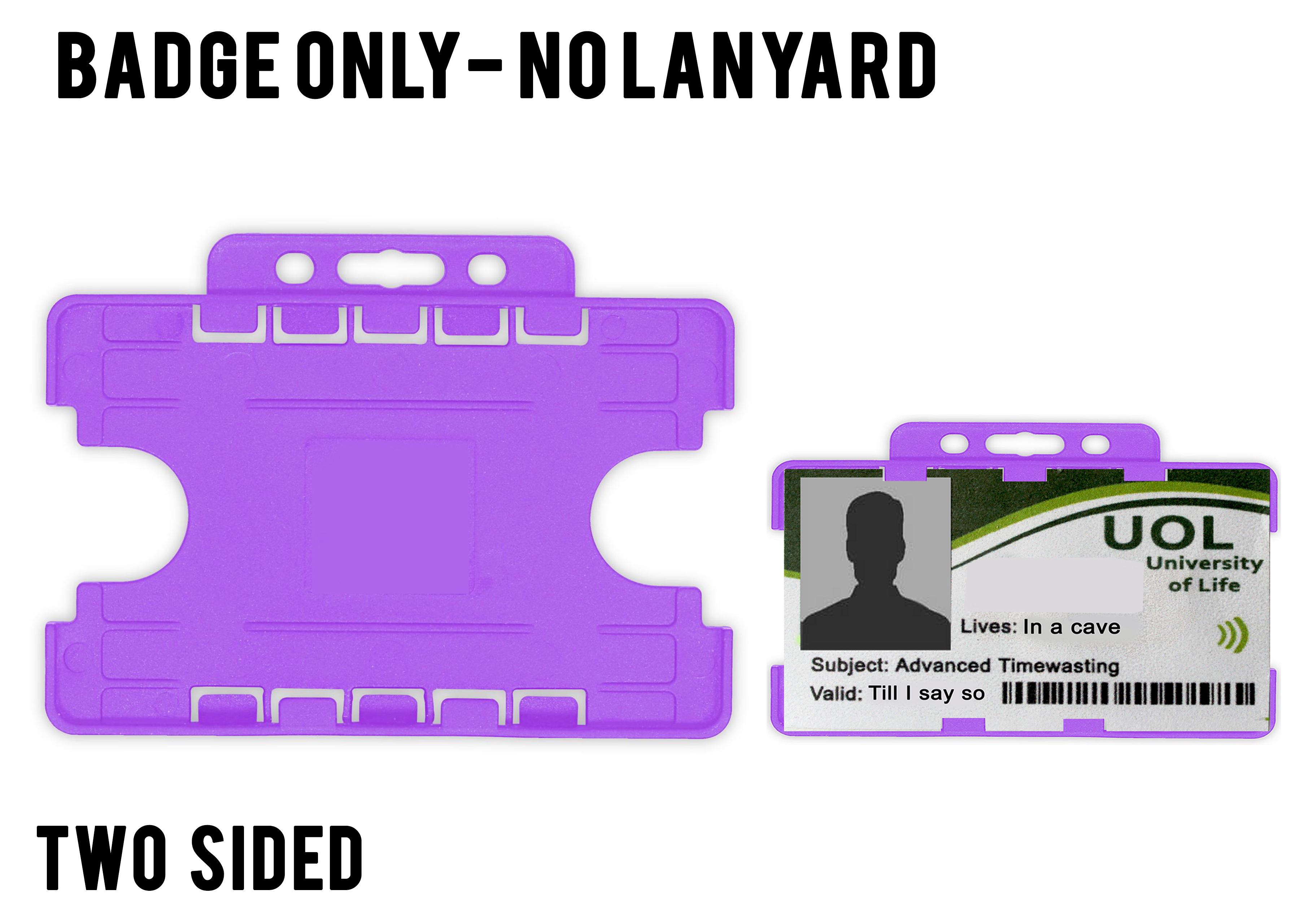 purple Two sided id badge
