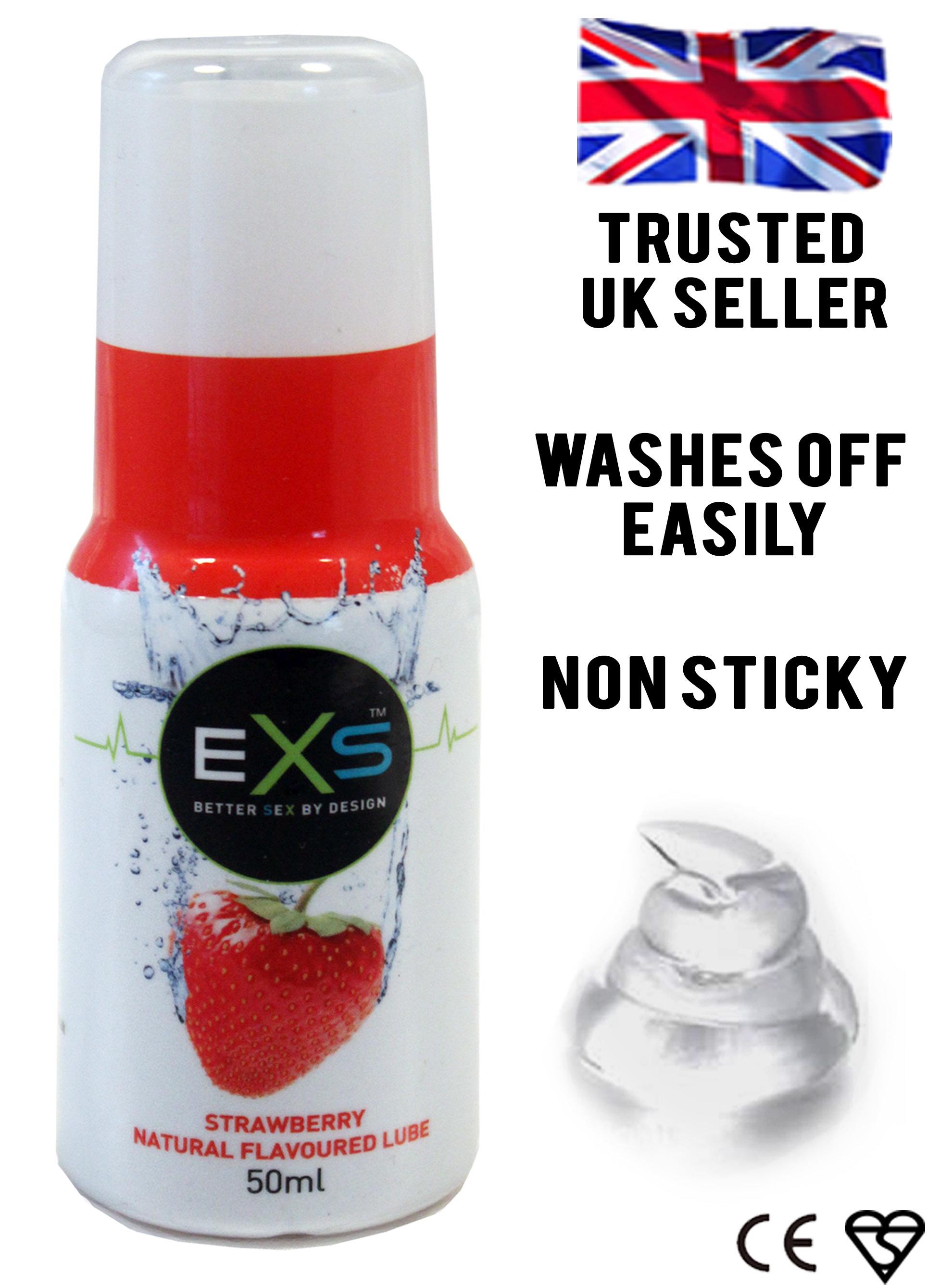 EXS Strawberry Lube Bottle 50ml annotated