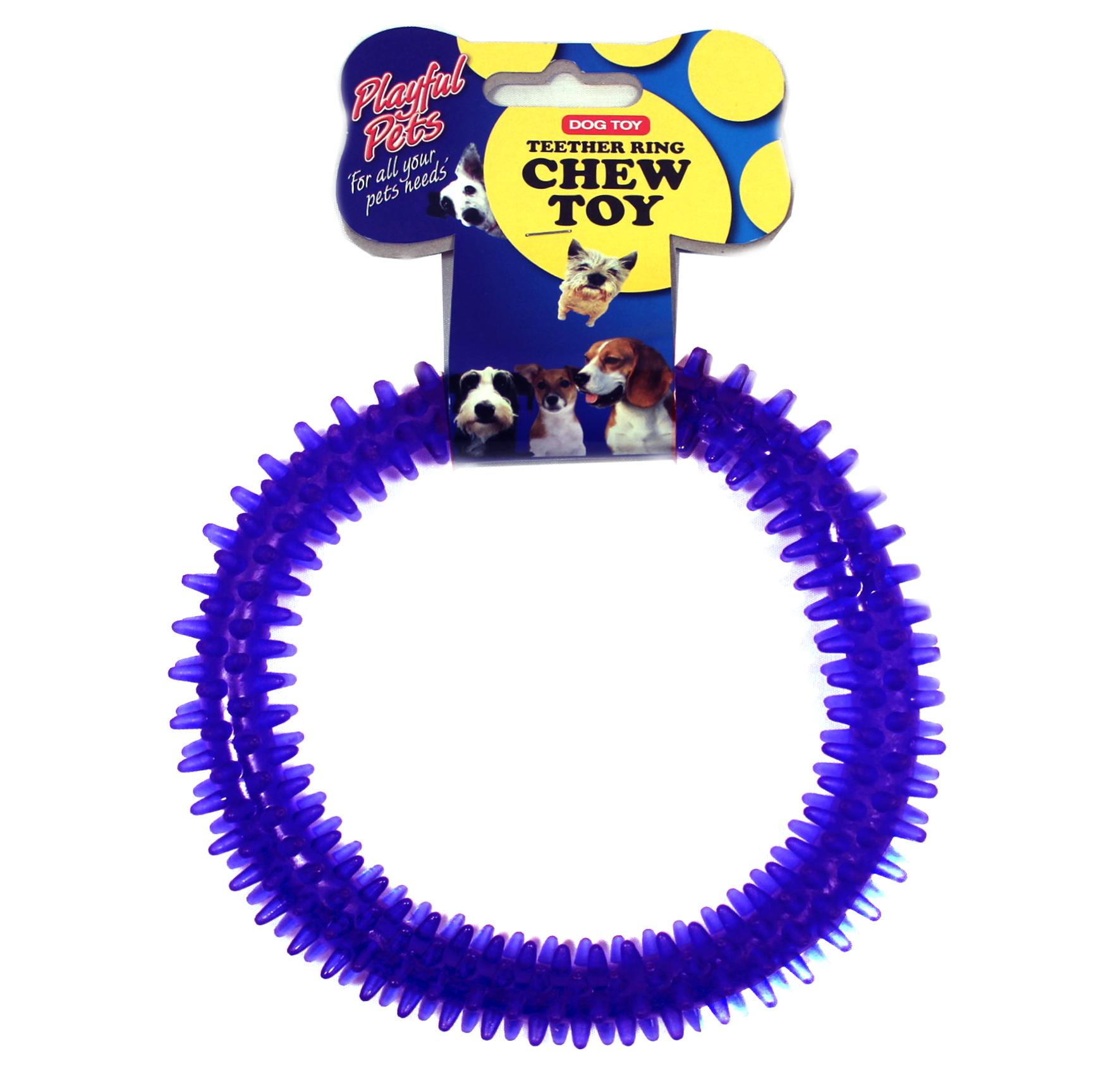 blue Dog chew toy with label