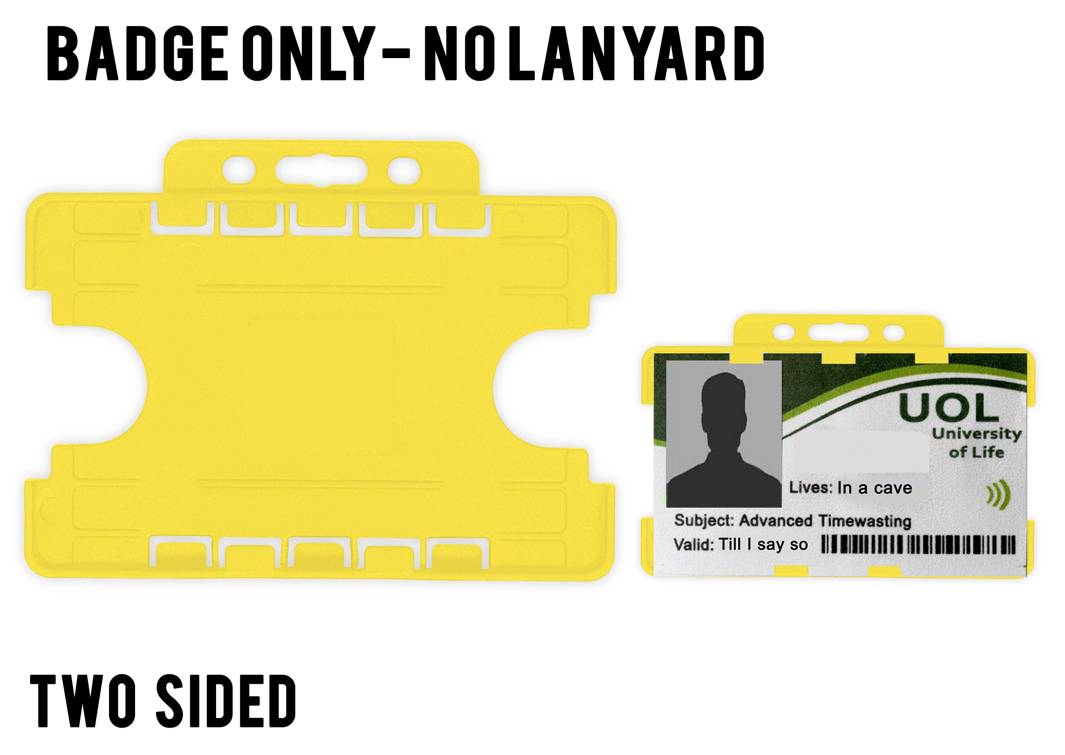 yellow Two sided id badge