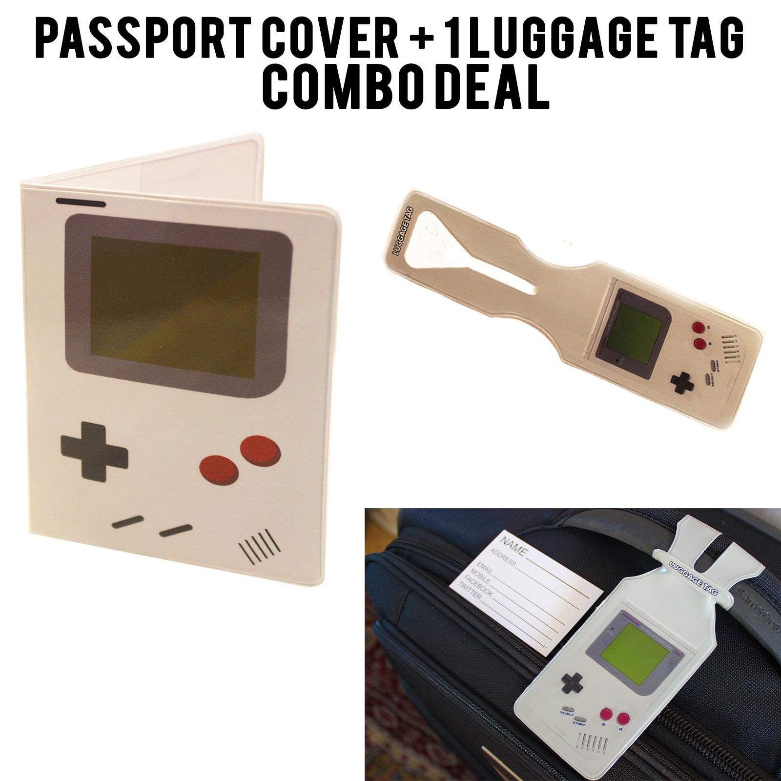 Gameboy Passport Cover and Luggage Tag Set annotated