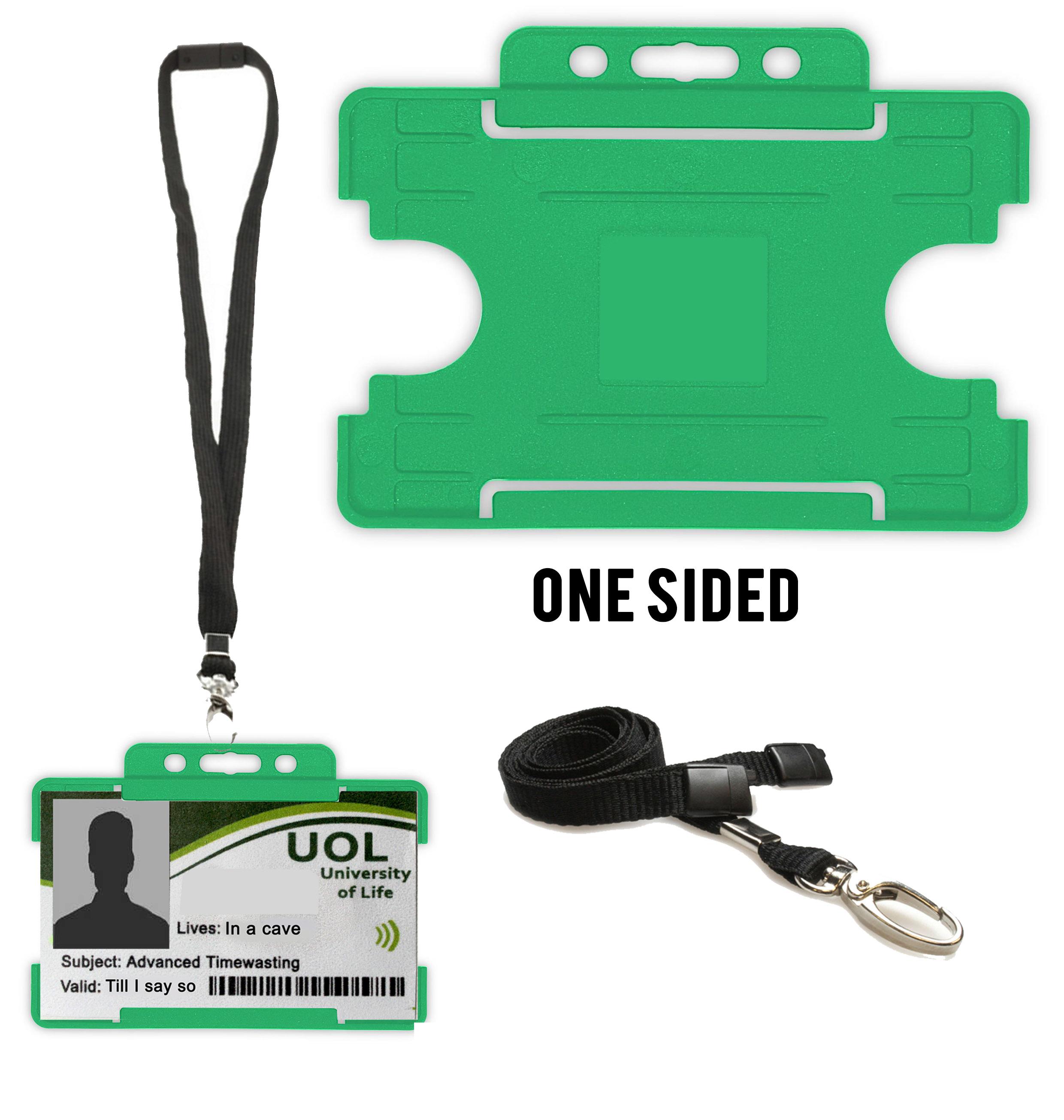 Light Green ID Badge Holder with lanyard
