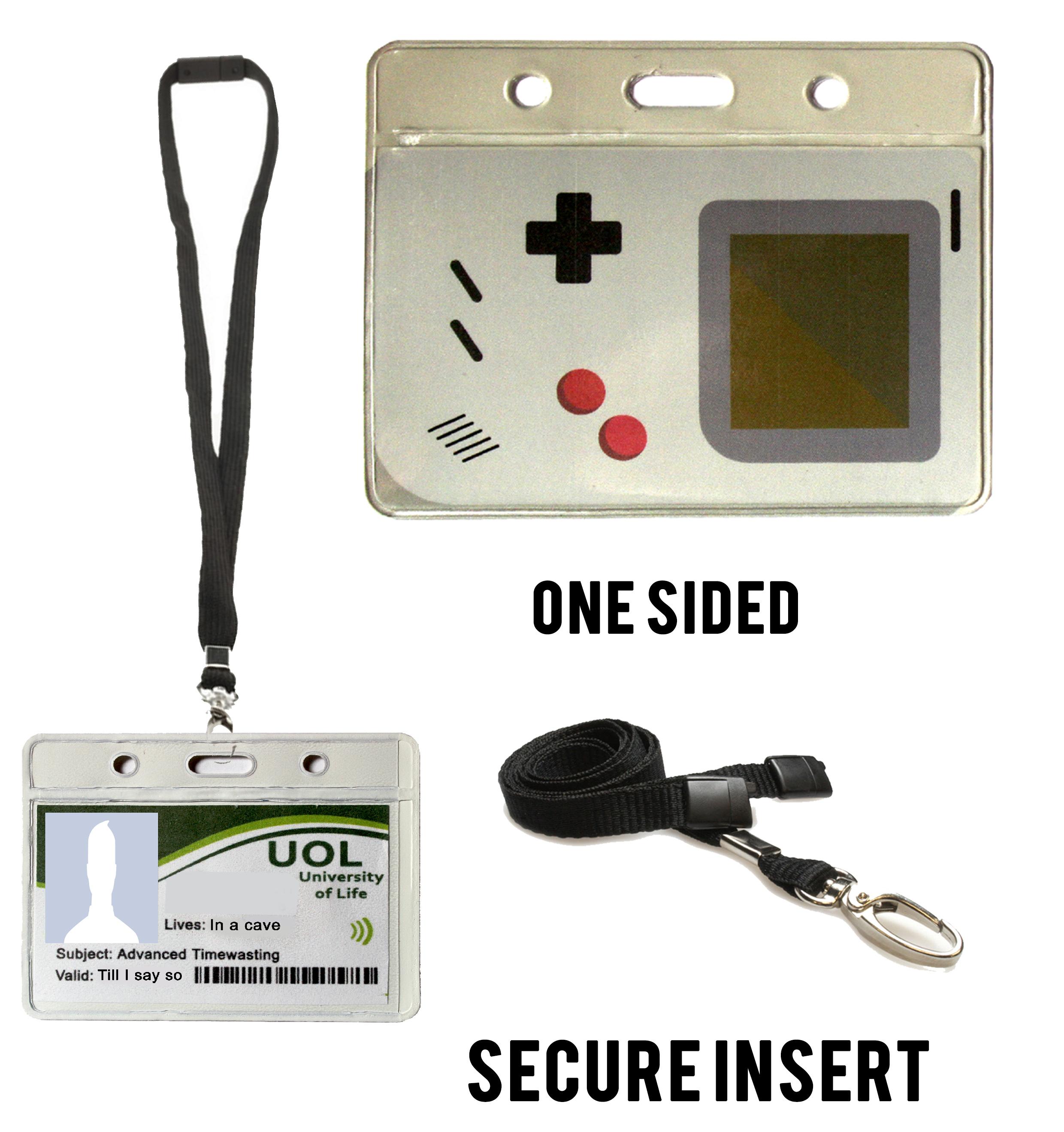 gameboy id with lanyard