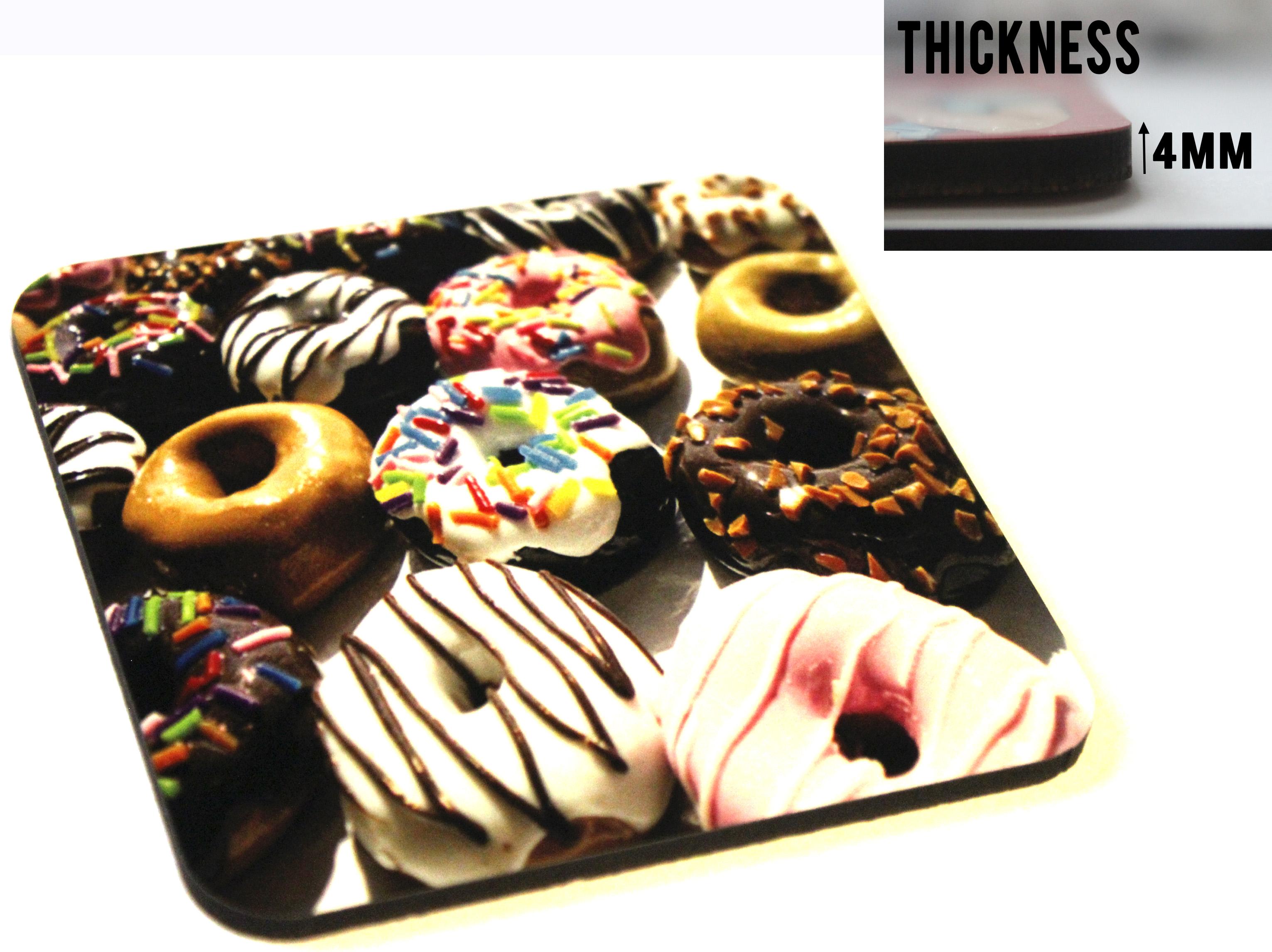 Donuts High Quality Gloss Coaster