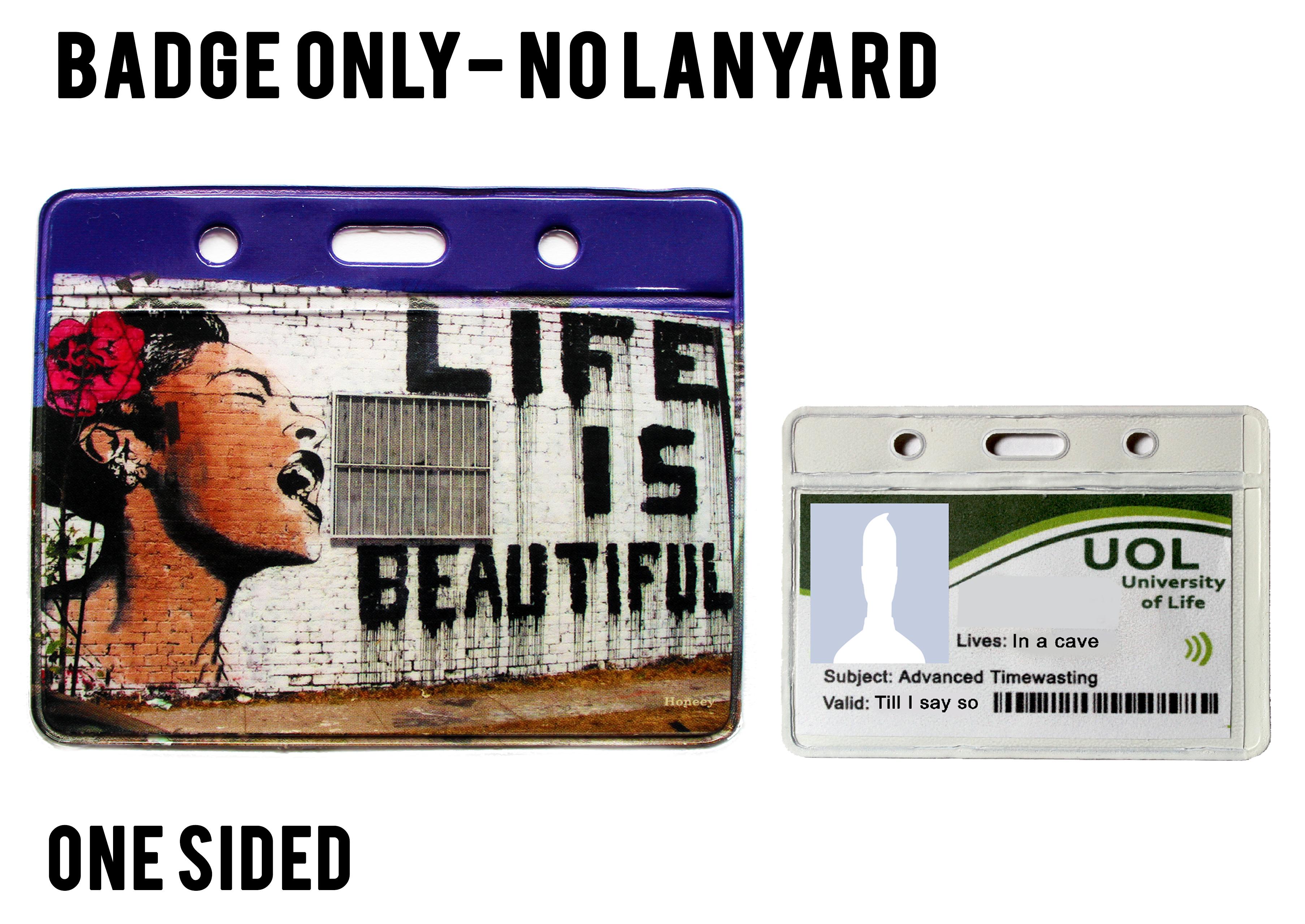 life is beautiful id badge only