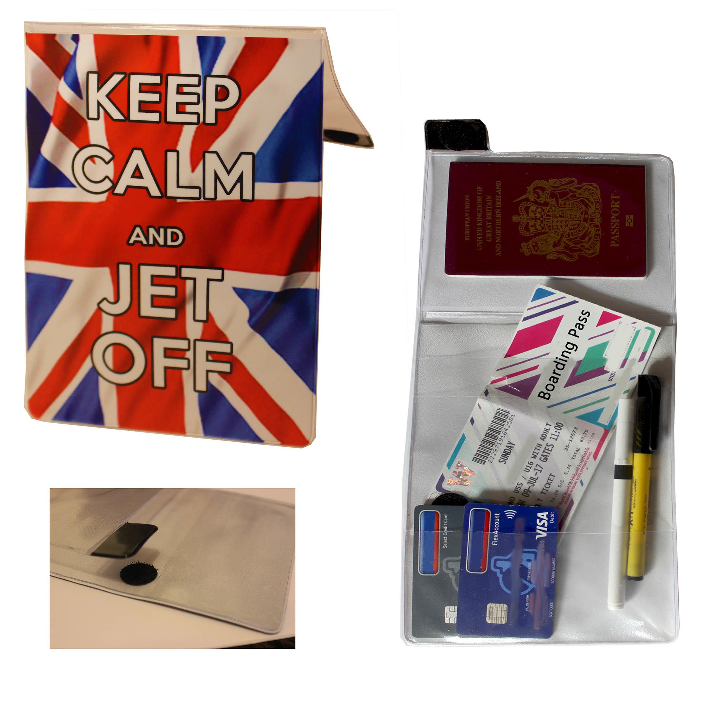 Keep Calm Union Jack Travel Document Holder