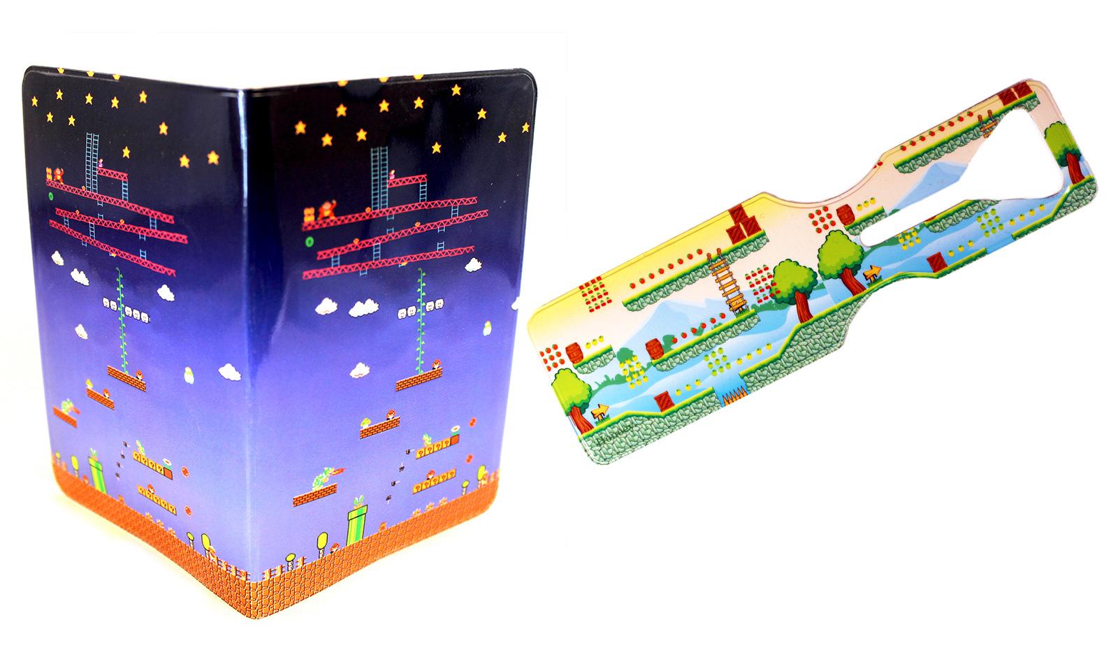 Game Platformer Passport Cover and Luggage Tag Set