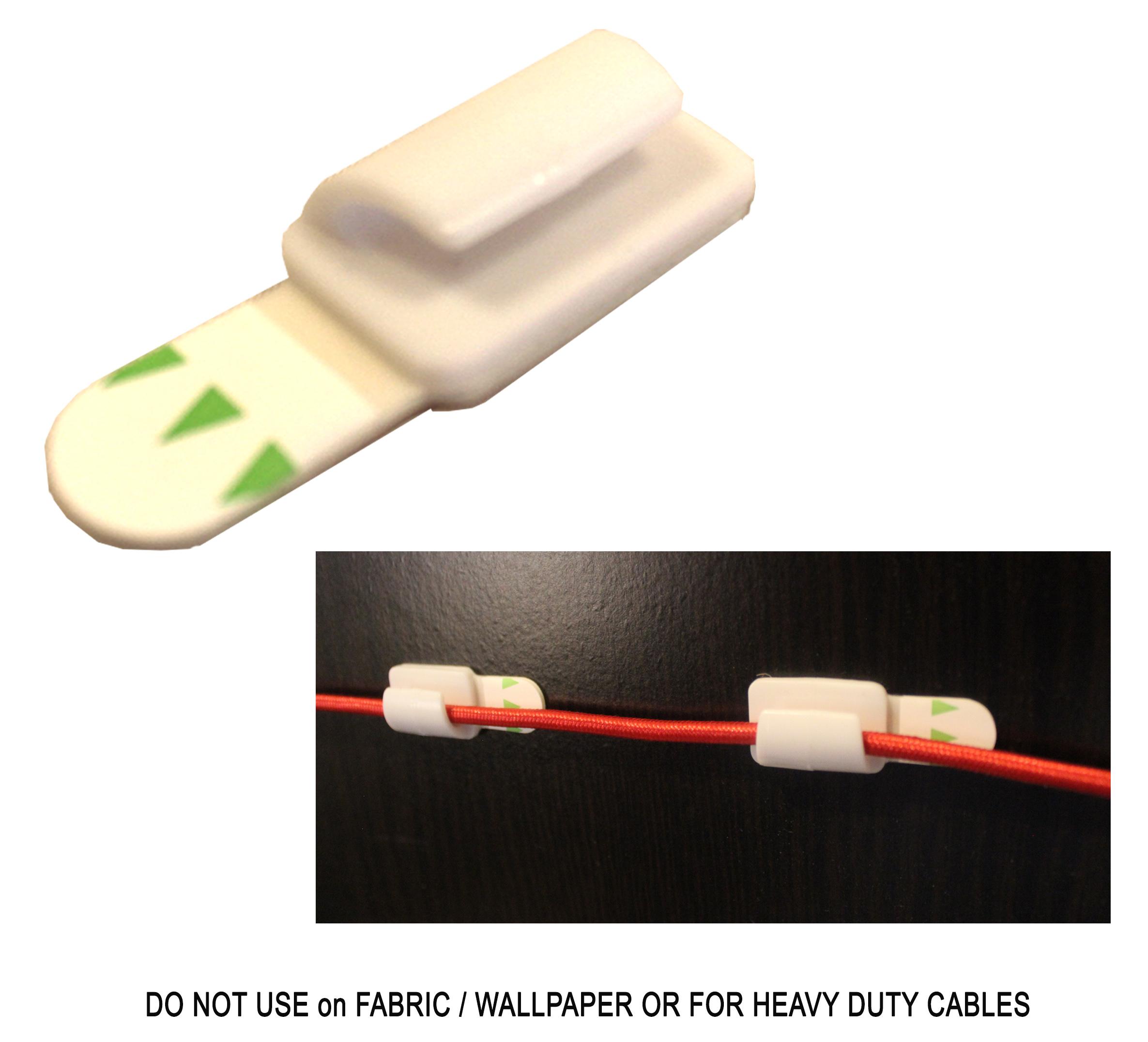 removable small cable hook with warning