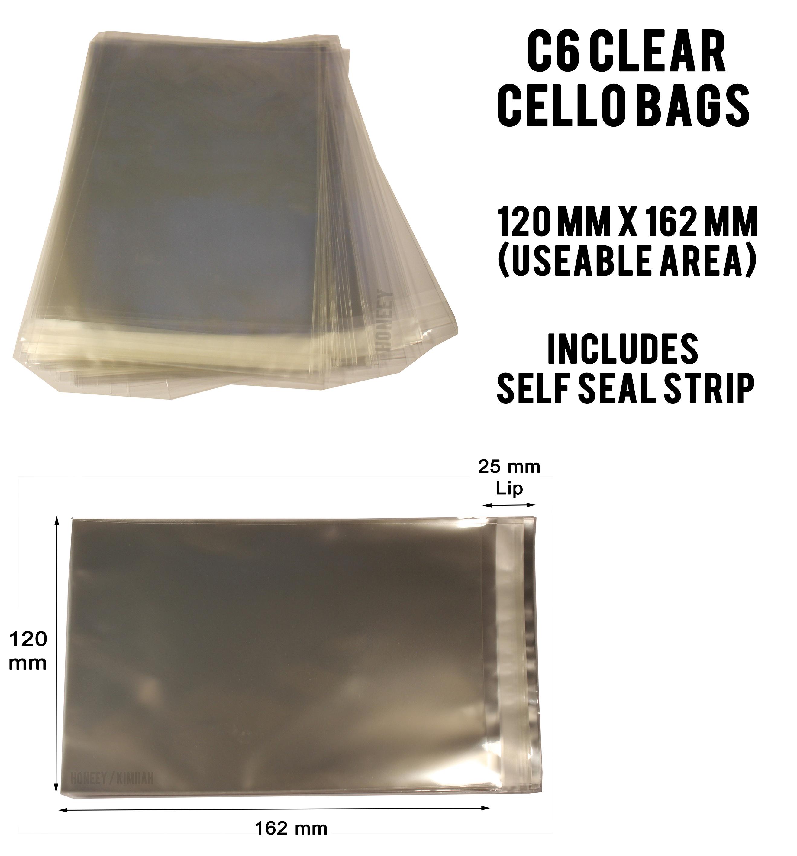 c6 cello bag with dimensions and explainer
