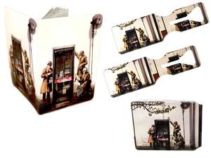 BANKSY TELEPHONE BOX TRIO TRAVEL CREDIT CARD WALLET PASSPORT COVER LUGGAGE TAGS