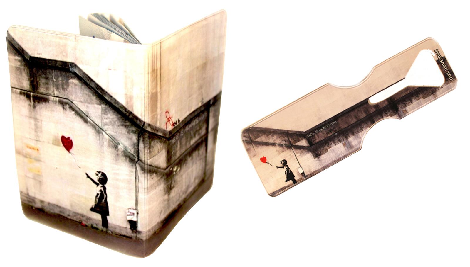Banksy Always Hope Passport Cover and Luggage Tag Set