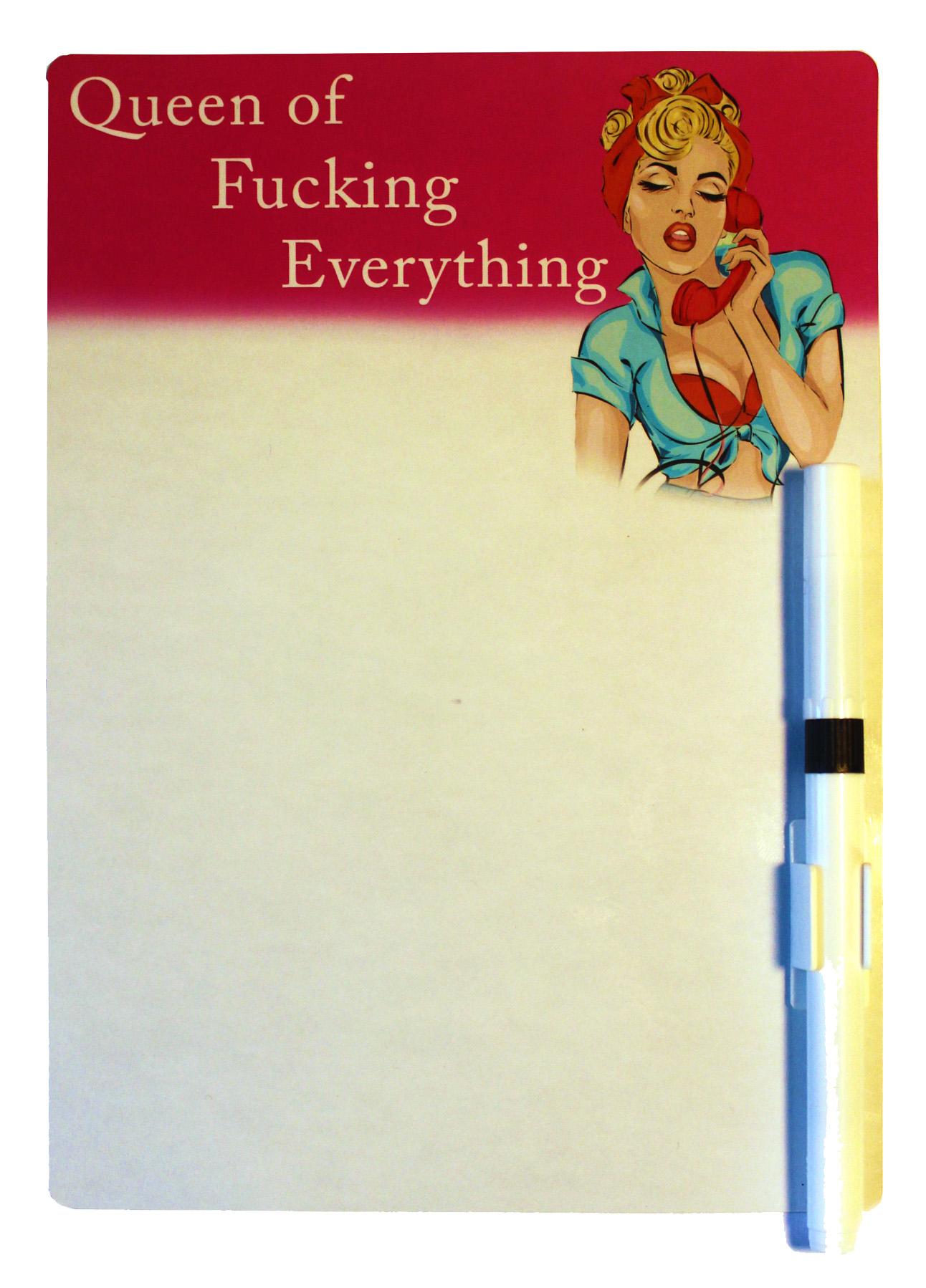 Queen of Fucking Everything Magnetic Reminder Memo board