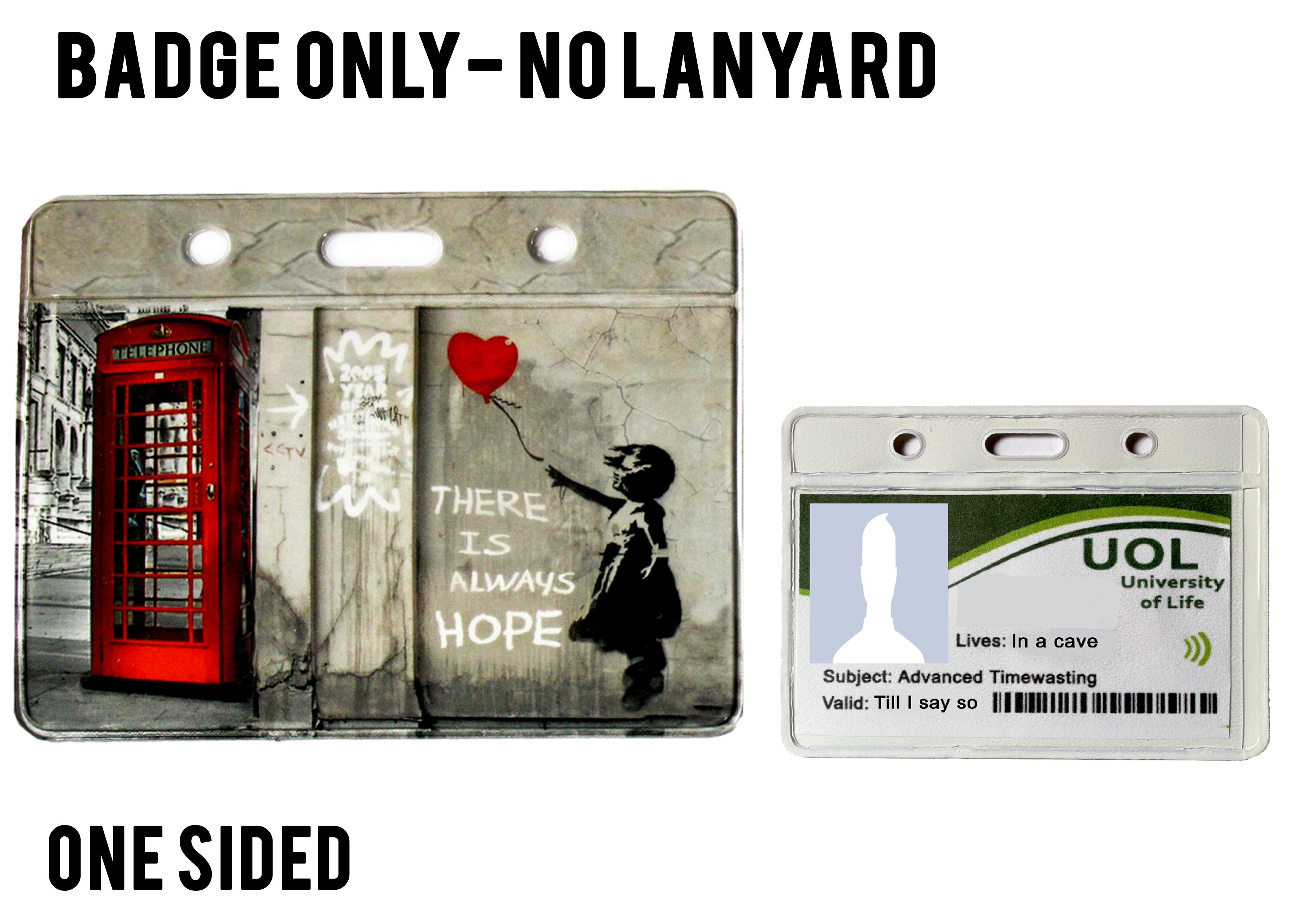 Banksy Telephone box id badge only