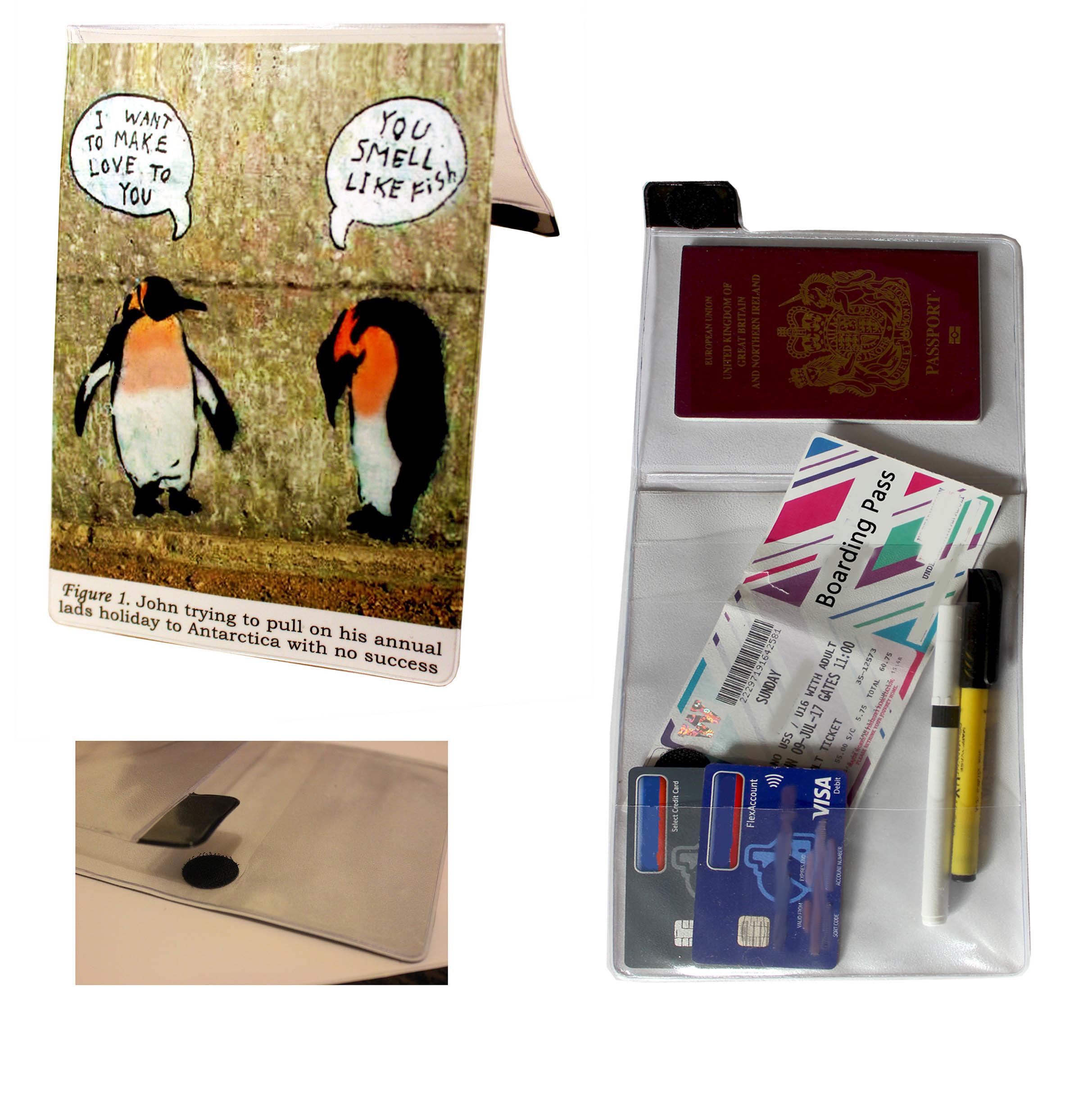 Banksy Penguin Travel Document Holder