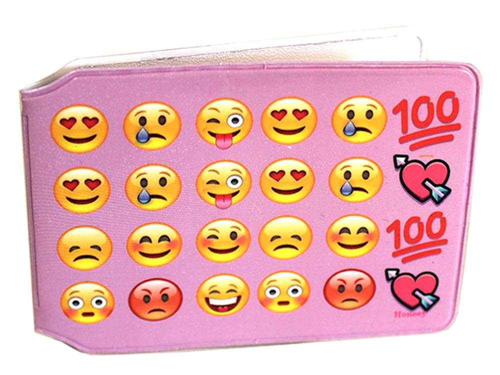 Pink Emoji Wallet One Half
