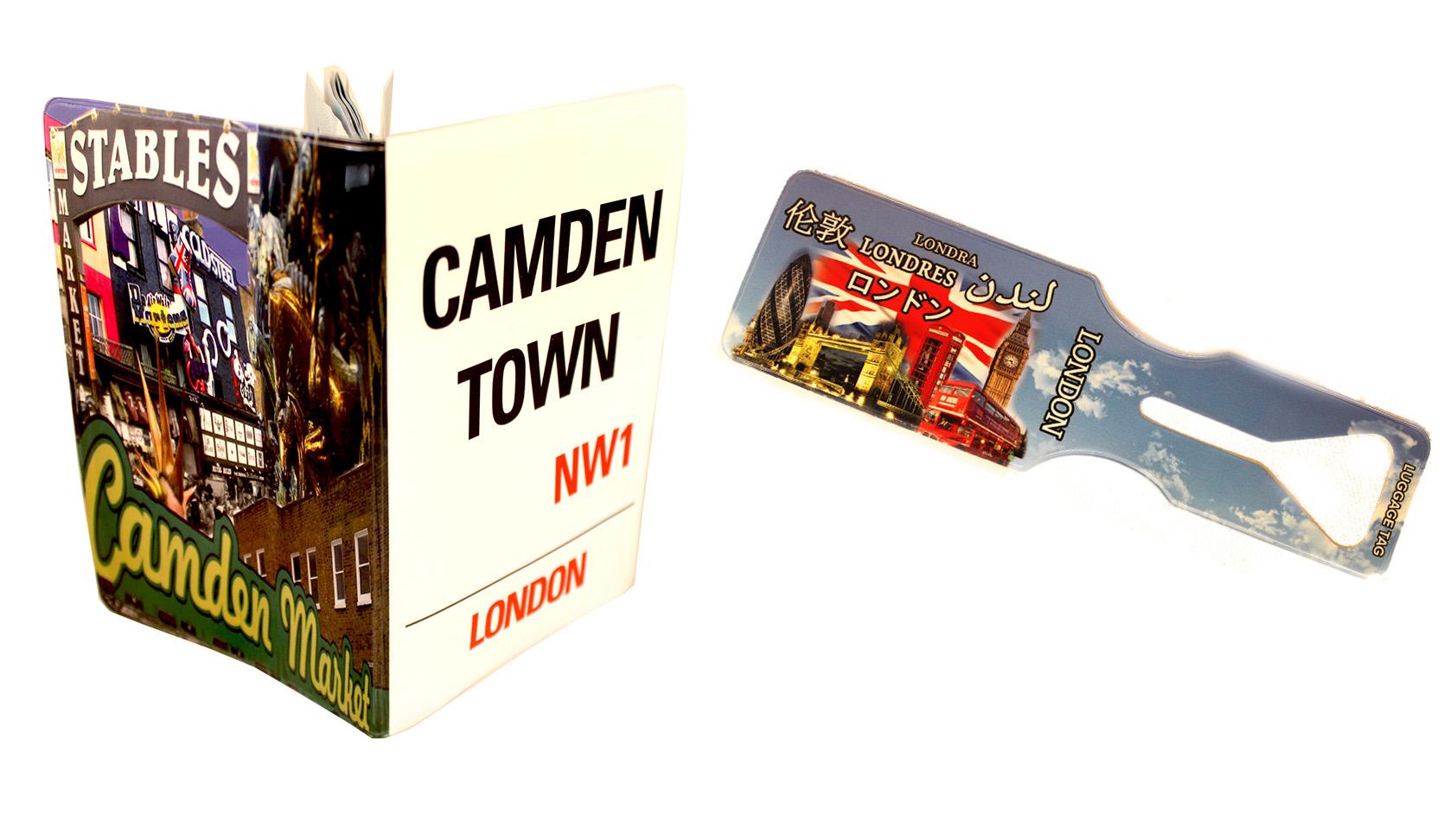 Camden Town and London Montage Passport Cover and Luggage Tag Set