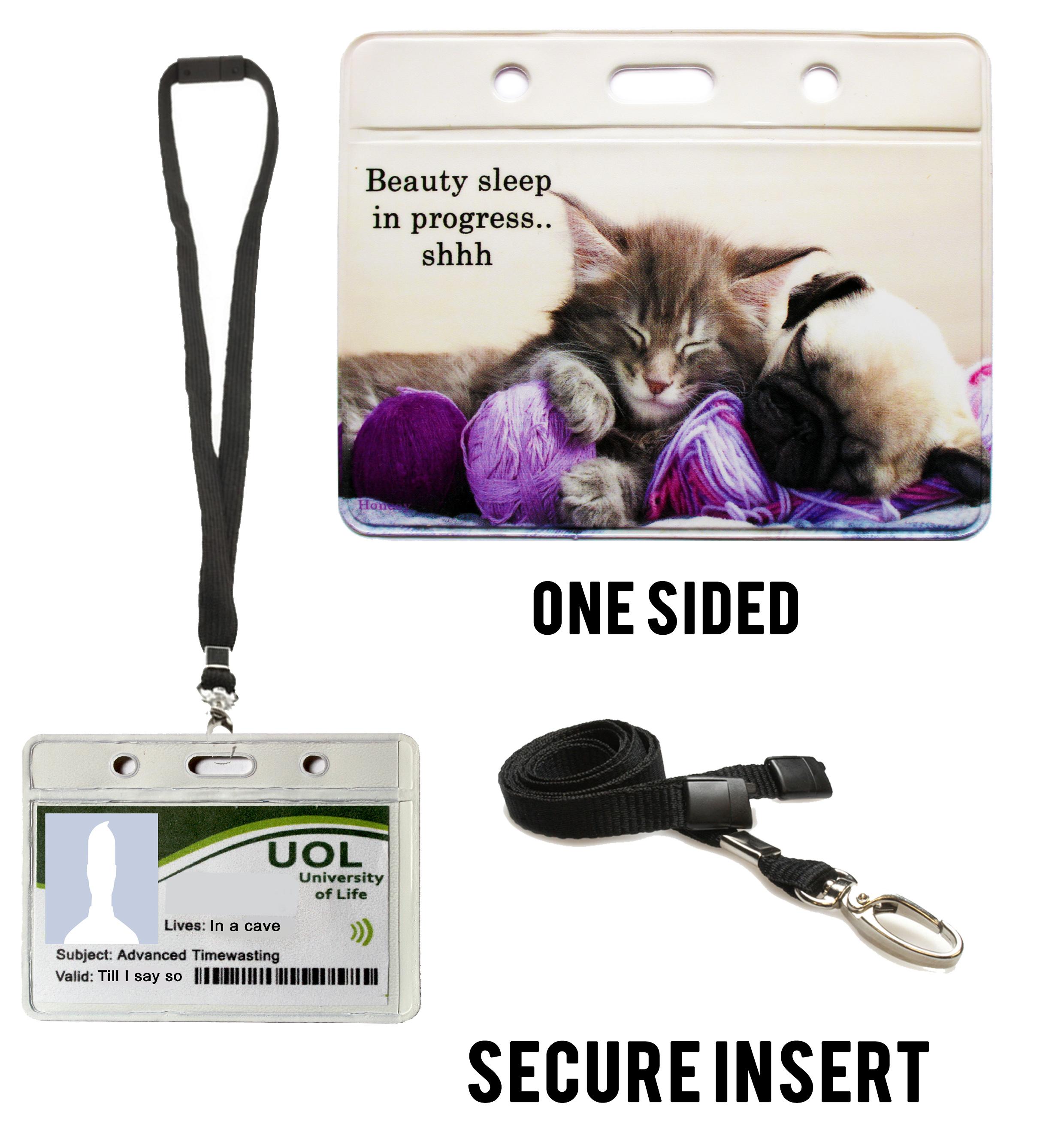 cat and dog id with lanyard