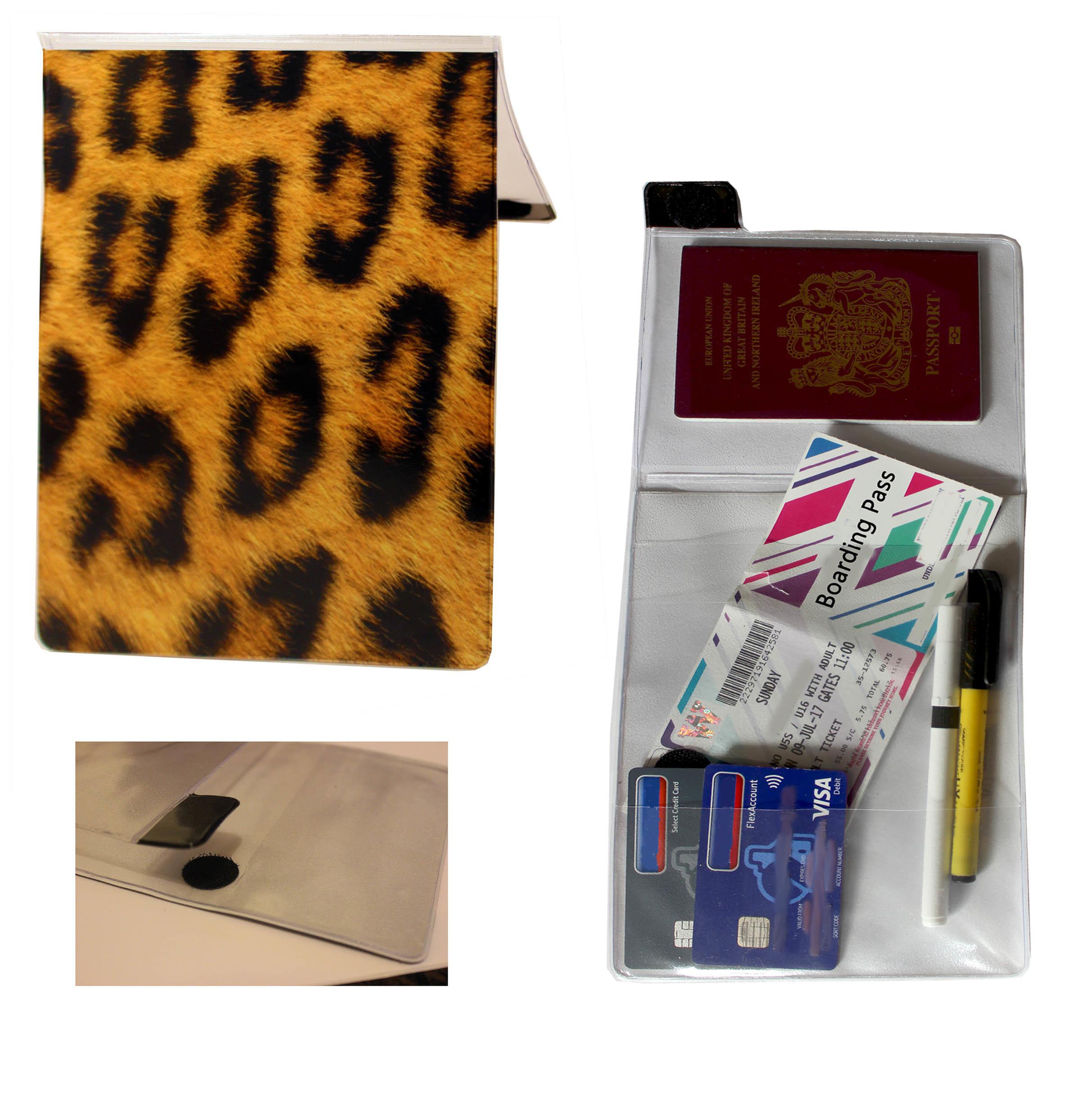 Leopard Travel Document Holder