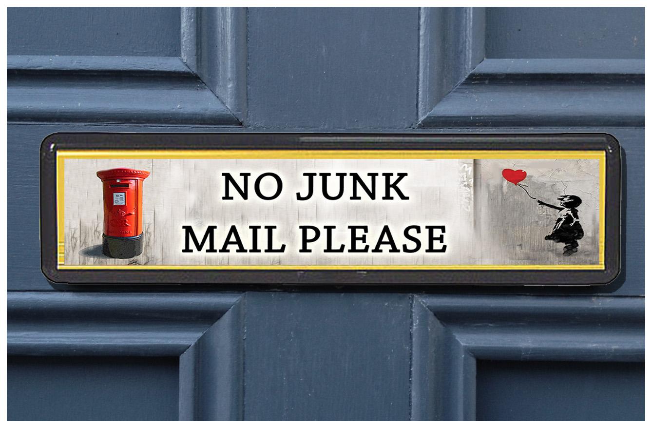Banksy Postbox Junk Mail sticker