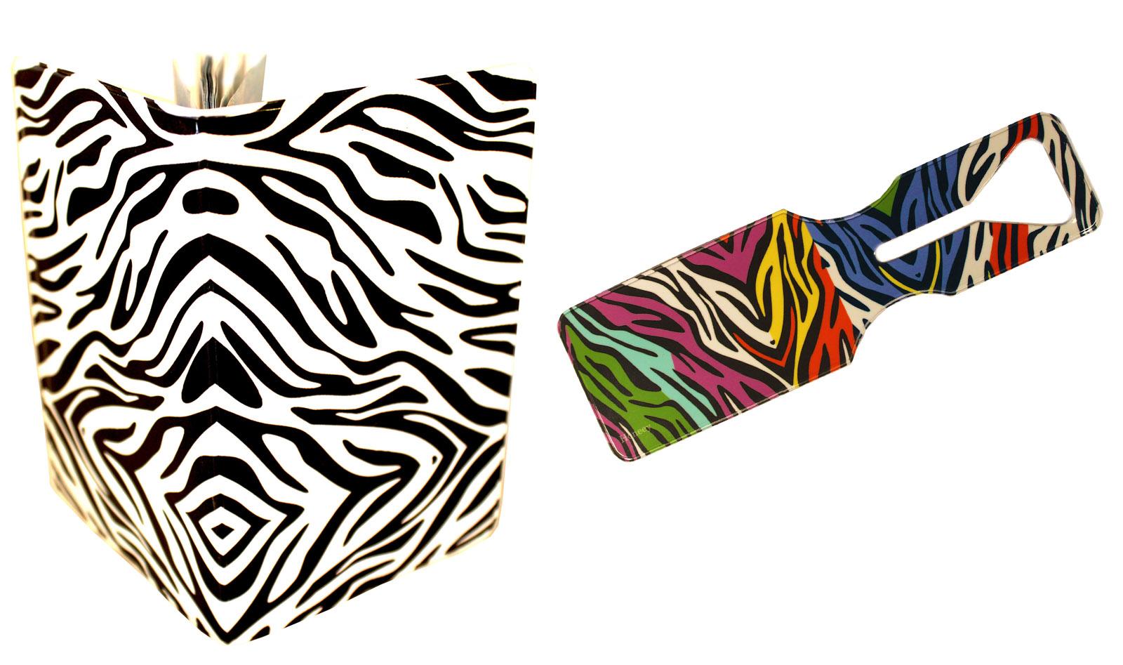 Zebra Passport Cover and Luggage Tag Set
