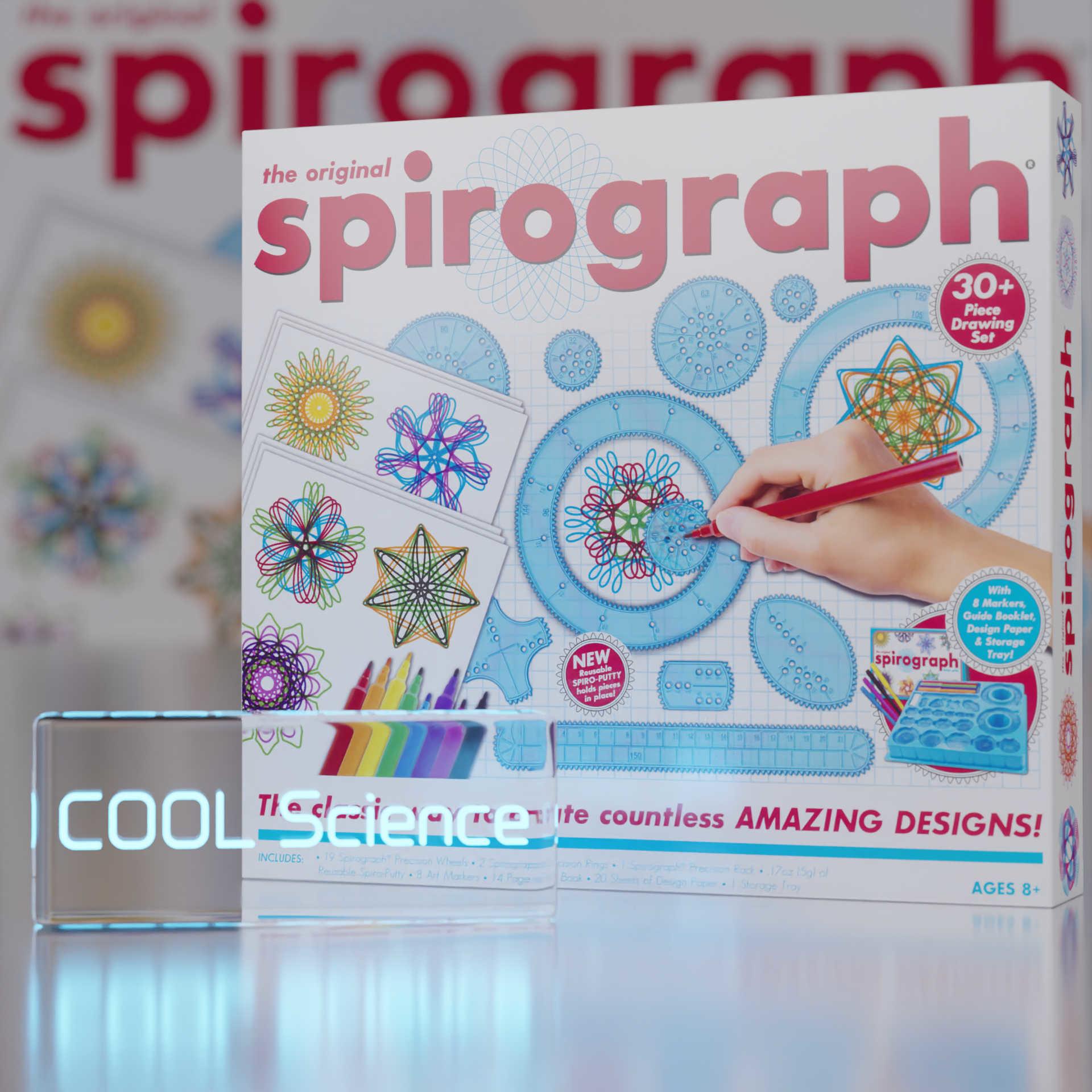 Front View of The Original Spirograph Set with Markers box
