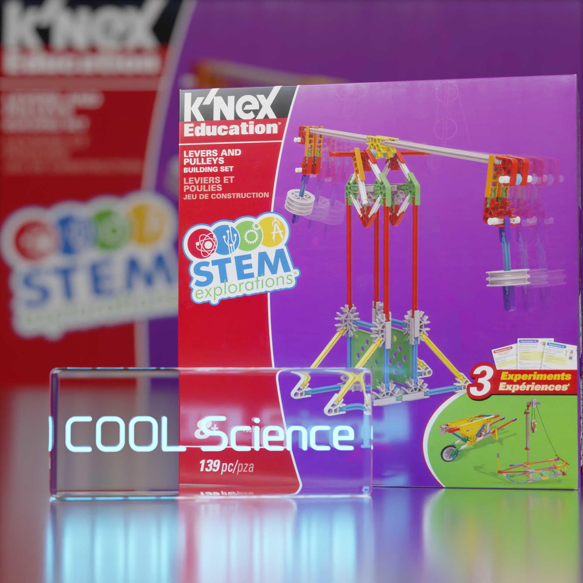 Front View of the K'NEX Education Levers and Pulleys Building Set box