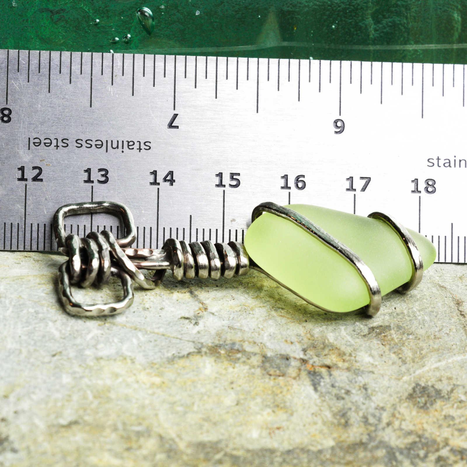 Uranium Glass Accessory with ruler to show scale