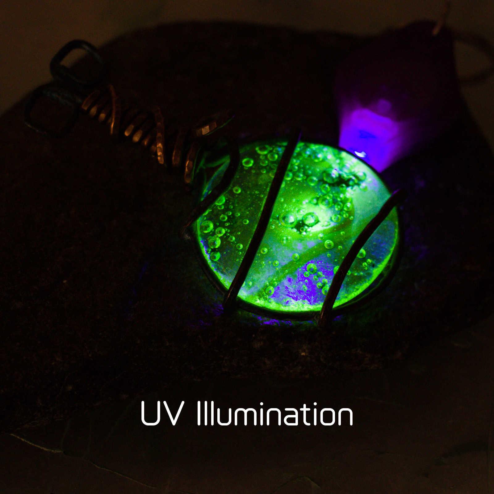 Uranium Glass Accessory  under UV light