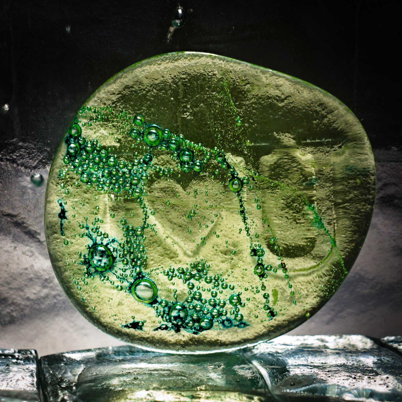 Uranium glass display piece