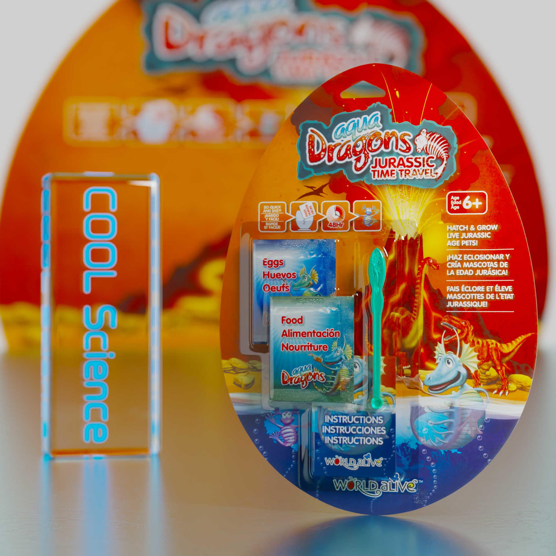 Front View of the Aqua Dragons - Jurassic Time Travel (Refill Kit)