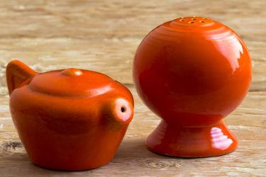 Glazed Earthenware Clay Salt and Pepper Shakers