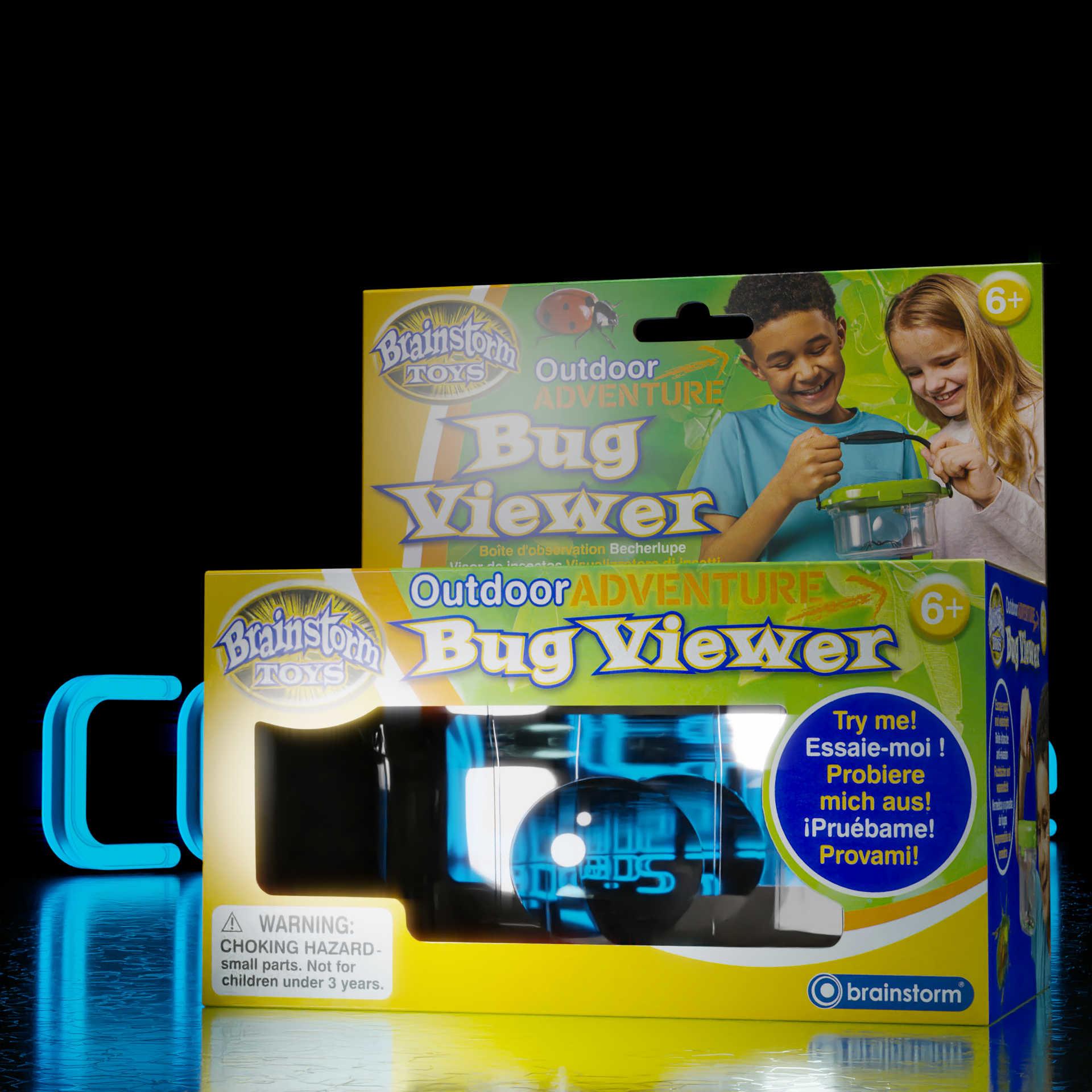 Close-up Front View of the Brainstorm Outdoor Adventure Bug Viewer box on plain background