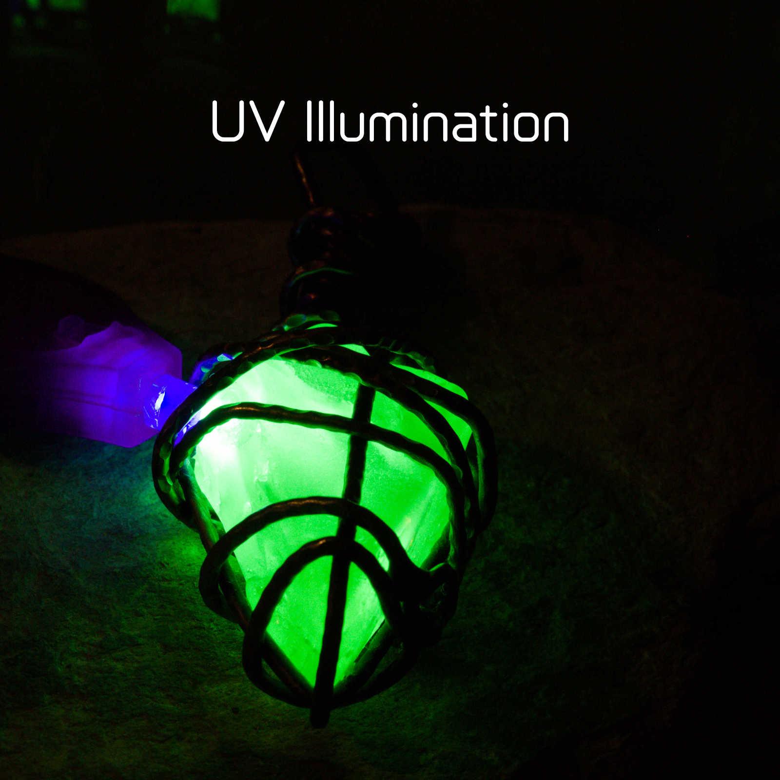 Uranium Glass under UV light