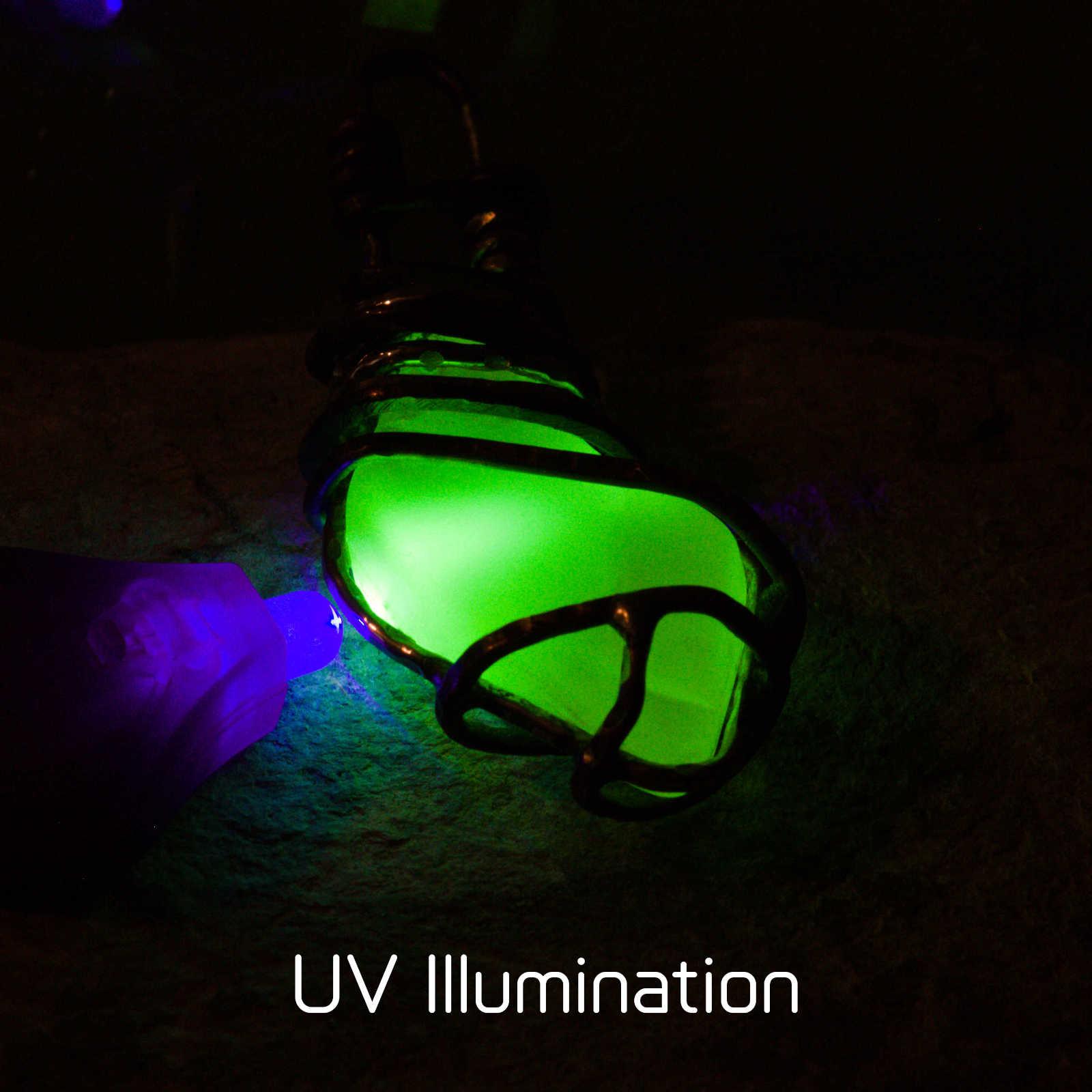 Uranium Glass under UV Light