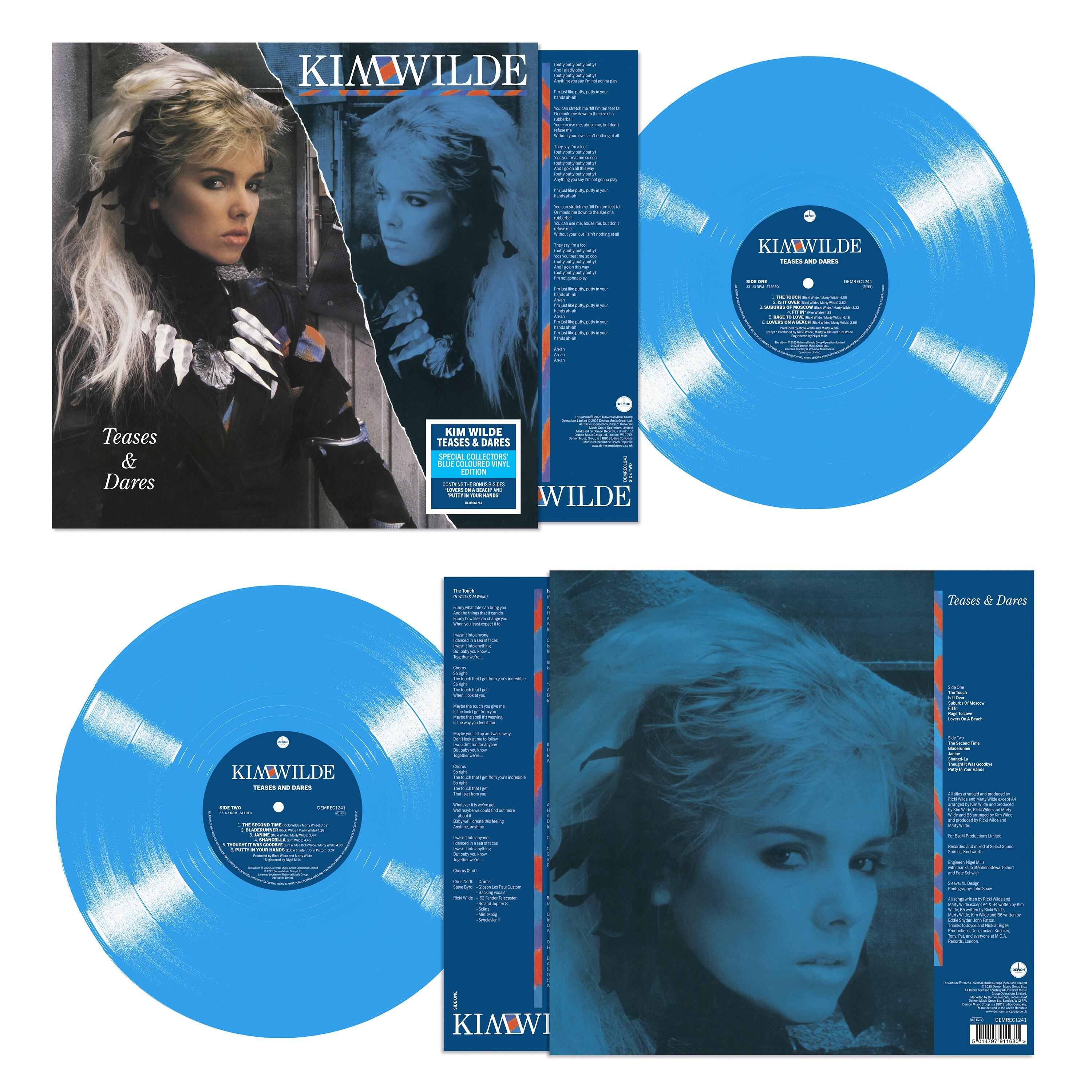 KIM WILDE - Teases & Dares - Blue Vinyl LP