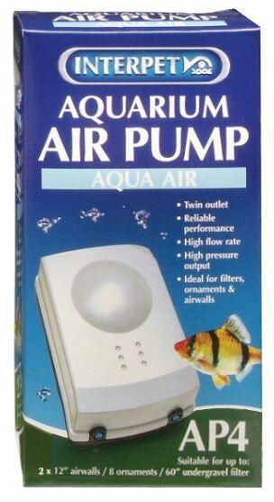 Interpet Aquarium Twin Outlet Air Pump AP4 Box