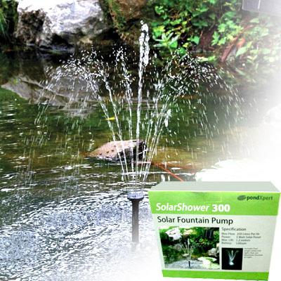 PondXpert SolarShower 300 Pump with Battery and LED Light