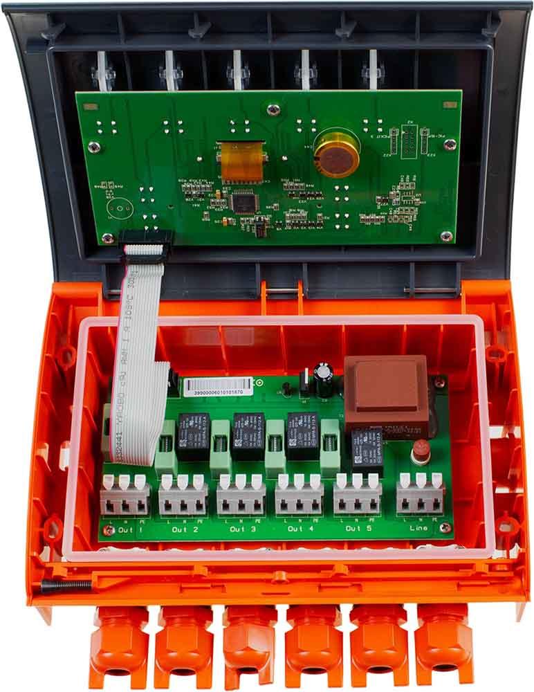 Matsuko 5-Way Pond Electric Switch Box Open