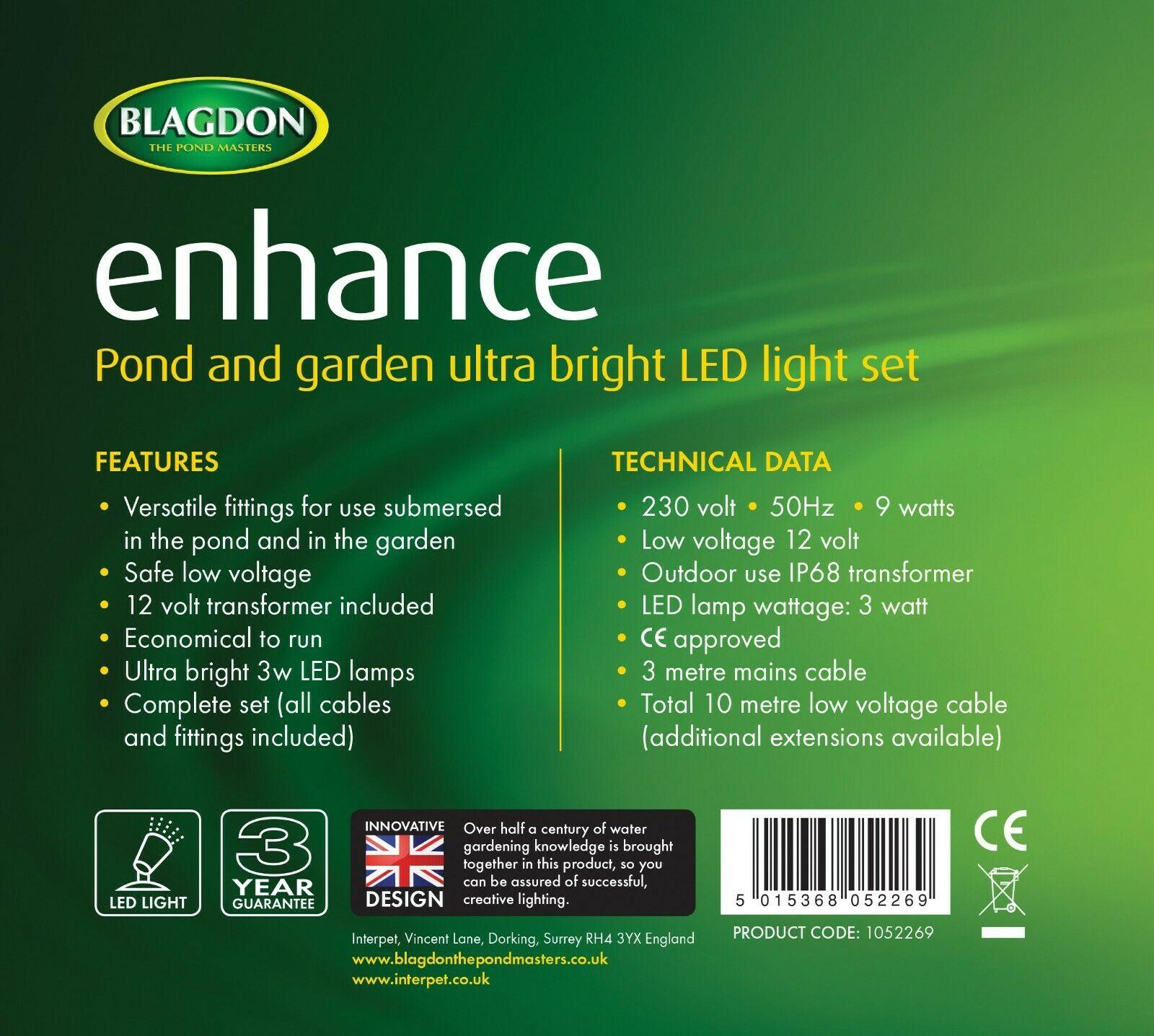 Blagdon LED Pond & Garden LIghts 3 x 3w - 1052269