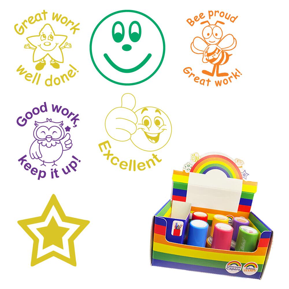 School Stampers | Primary Praise Message Teacher Stamp Set - 6 Self ...