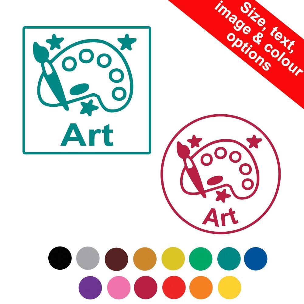 Reward System Teacher Stamps | Art Stamp. Choice: Size, Font, Colour, Shape. Option to Personalise