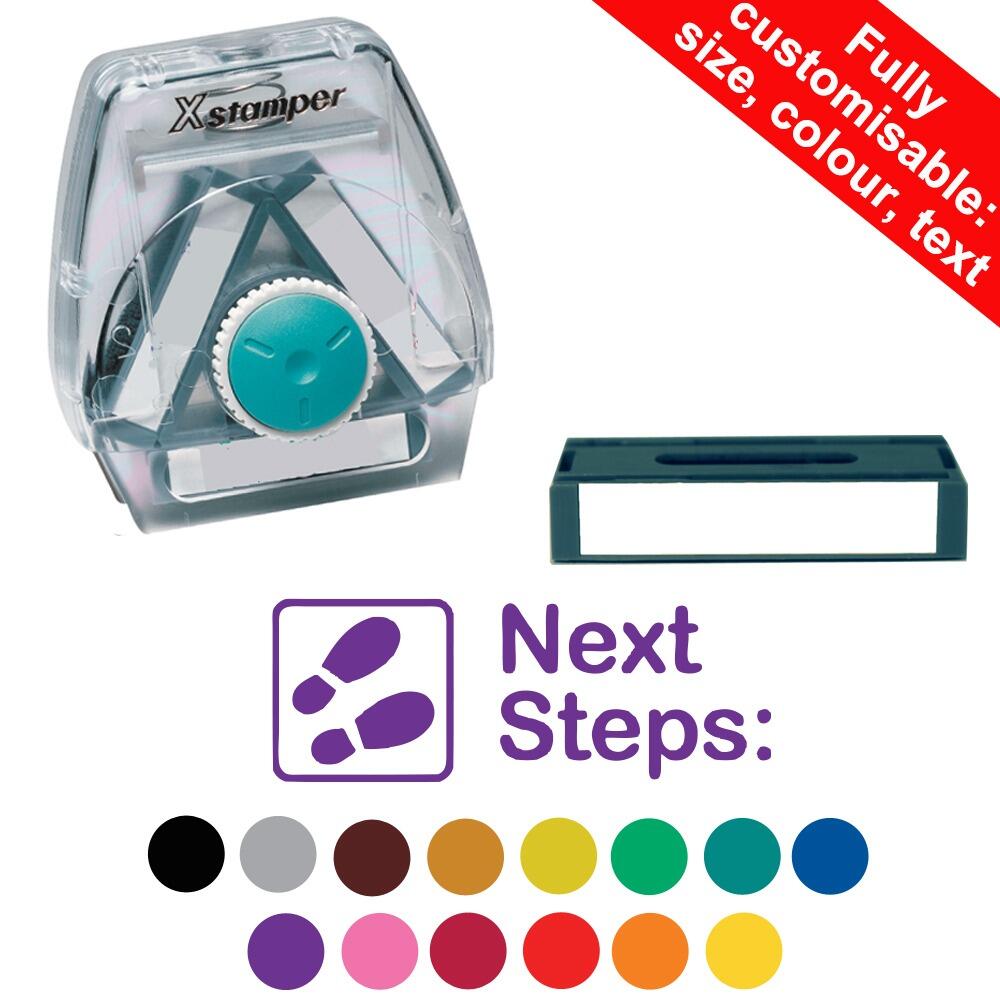 Teacher Stampers | Next Steps: Customisable 3-in-1 Twist N Stamp Brick - 40x14mm