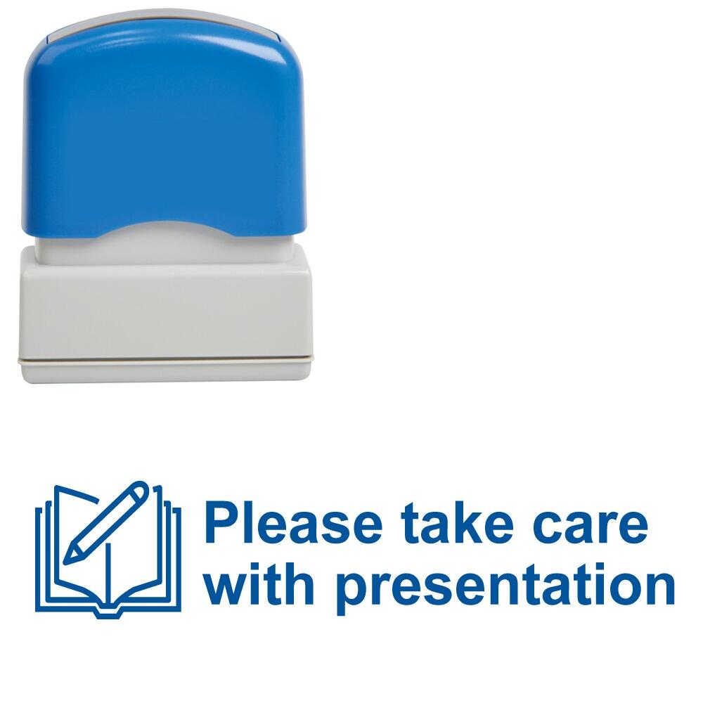Teacher Stamps | Please take care with presentation Reinkable Stamper. Blue Ink. Sale Stock!