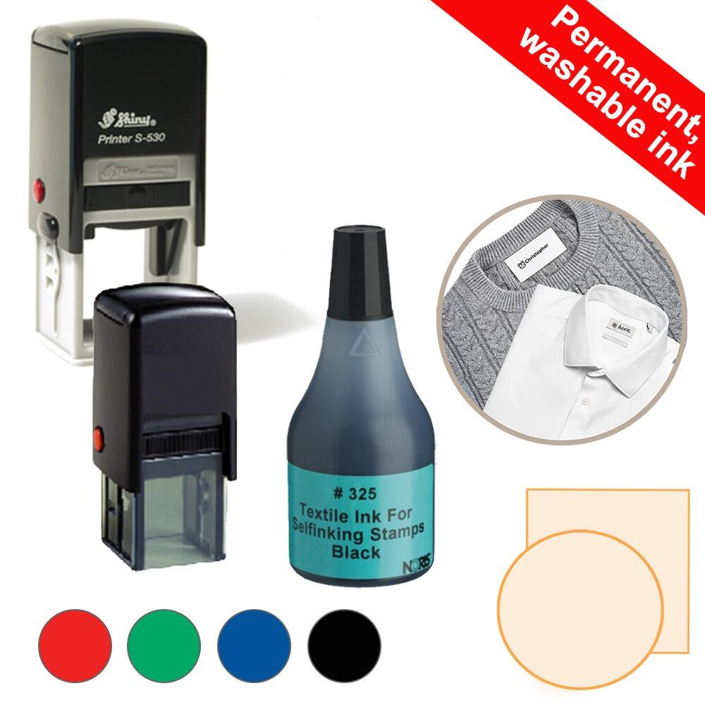 Textile Stamp | Clothing / Name / Uniform Name Stamp - Specialist Washable Ink