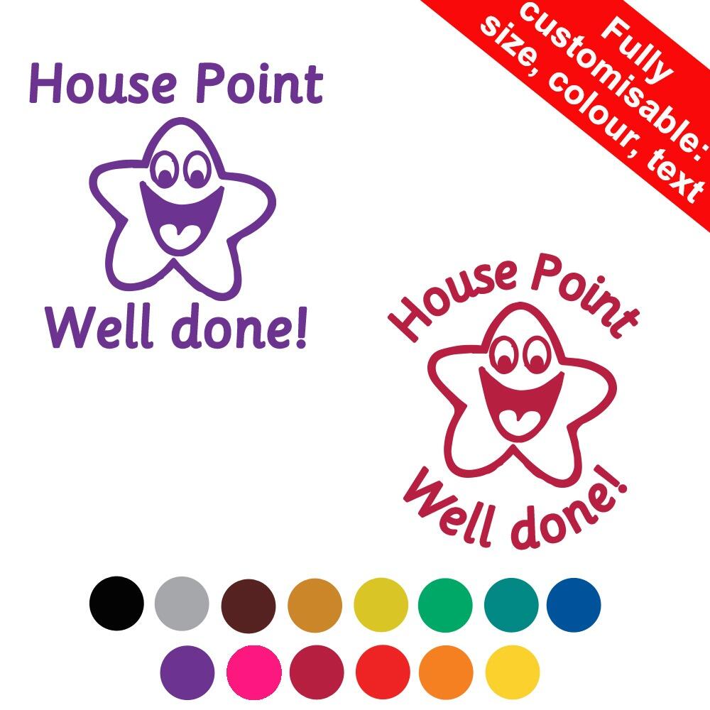 School Stamps | House Point School Reward System Stamp - Personalisation Options